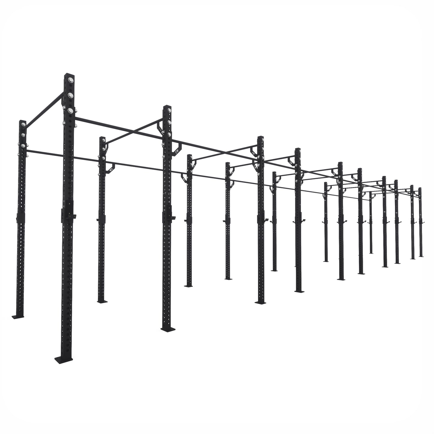 Pro Free Standing Gym Rig 10 Bay Black