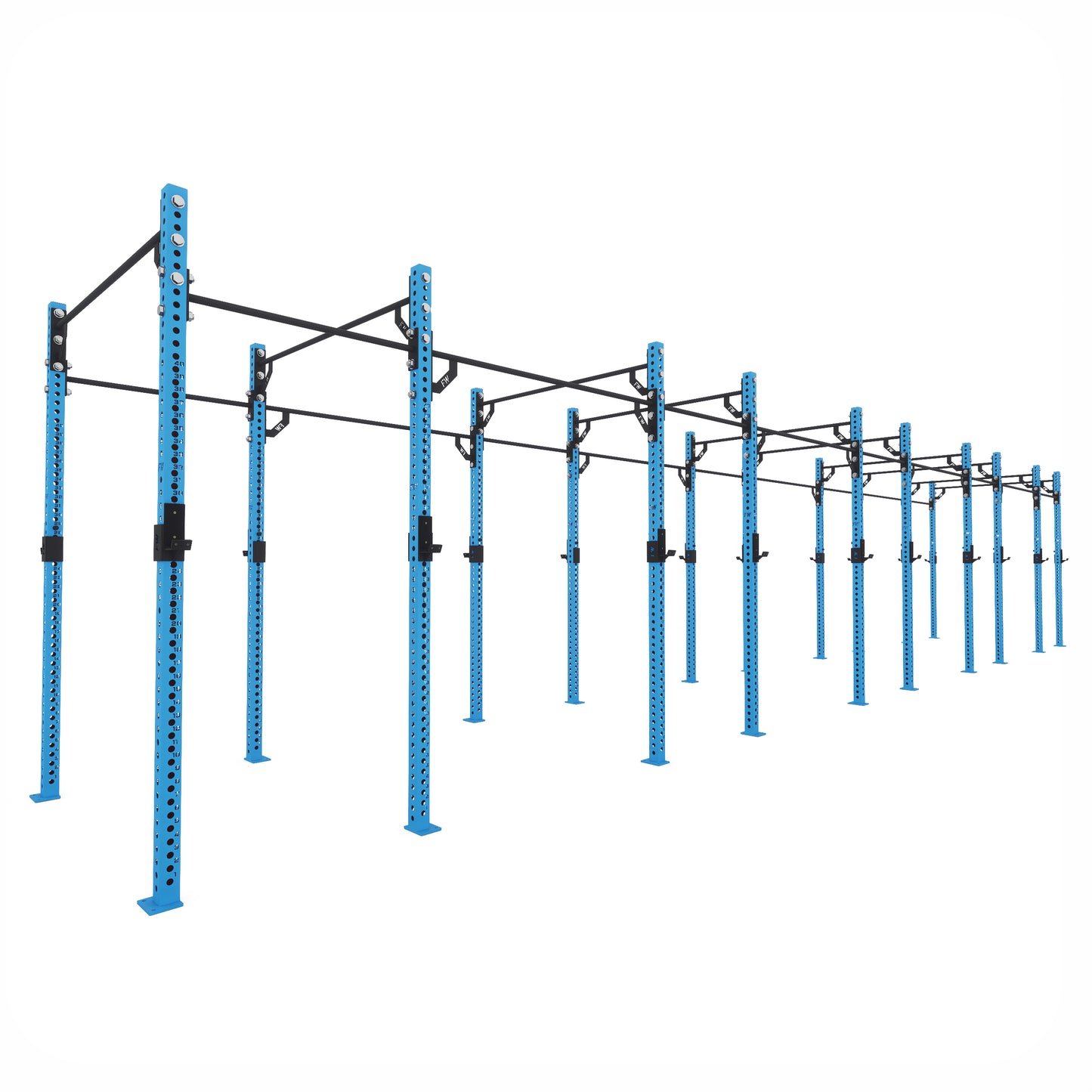 Pro Free Standing Gym Rig 10 Bay Blue