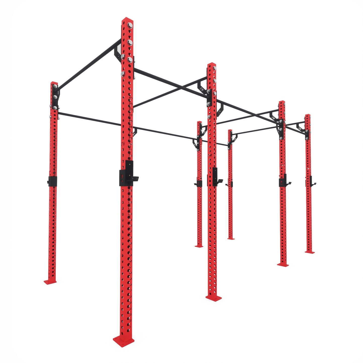Pro Free Standing Gym Rig 4 Bay Red