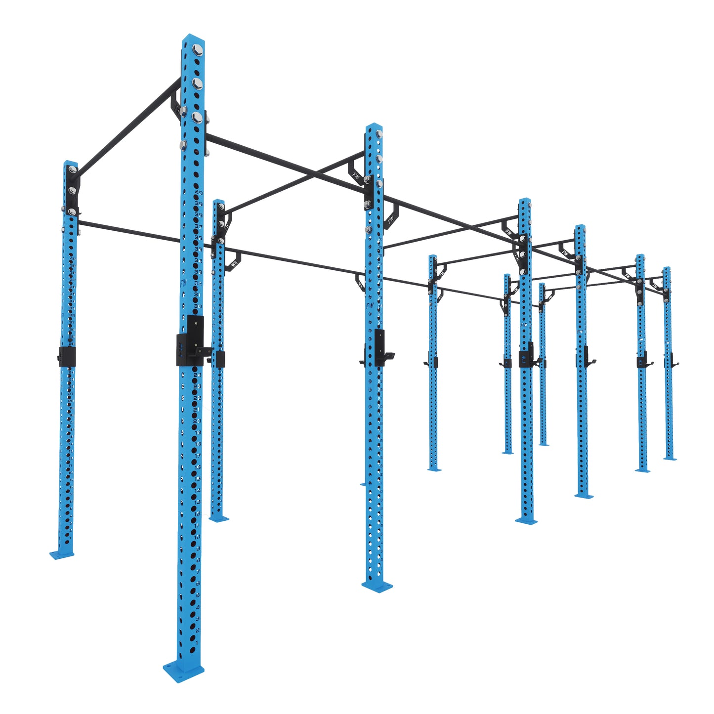 Pro Free Standing Gym Rig 6 Bay Blue