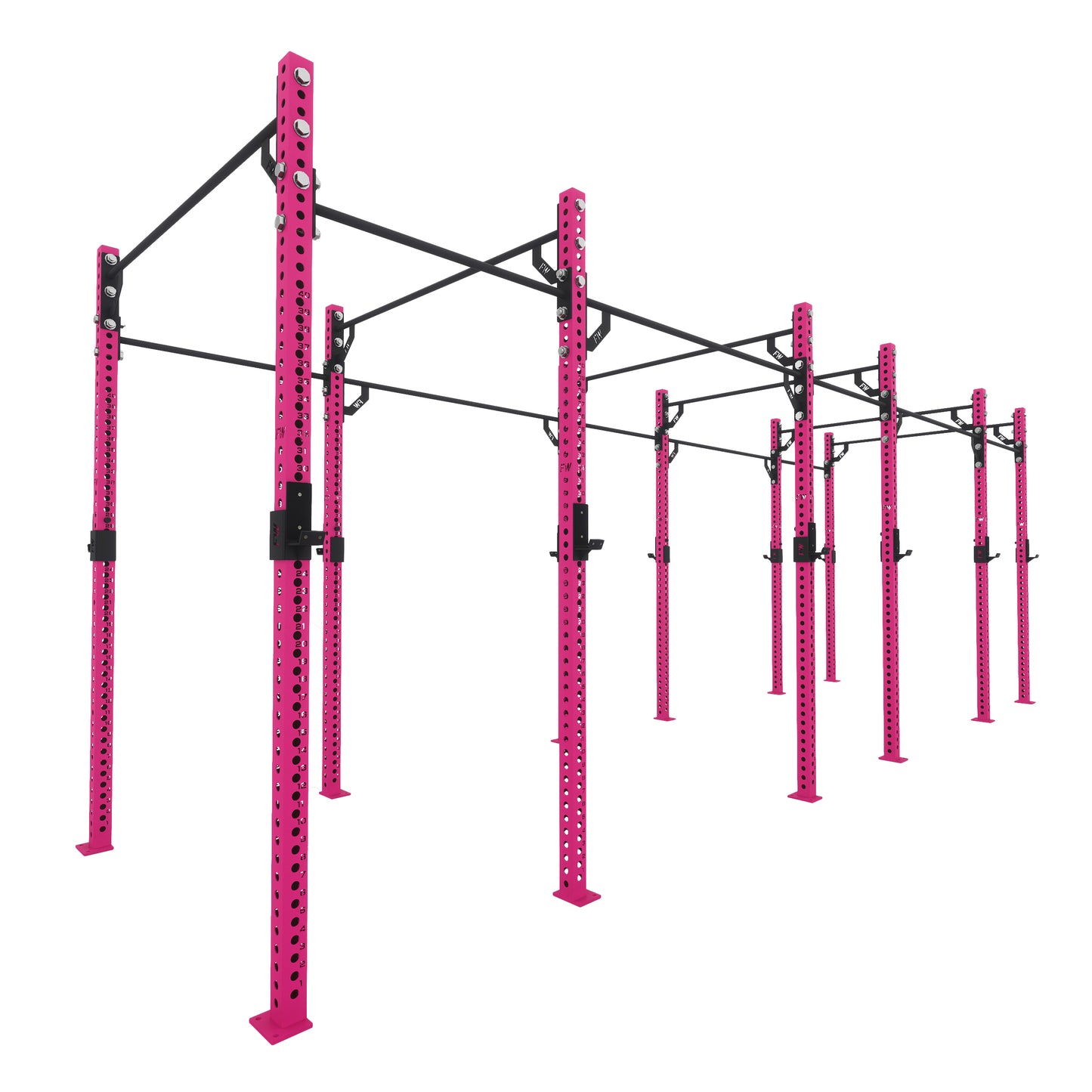 Pro Free Standing Gym Rig 6 Bay Pink