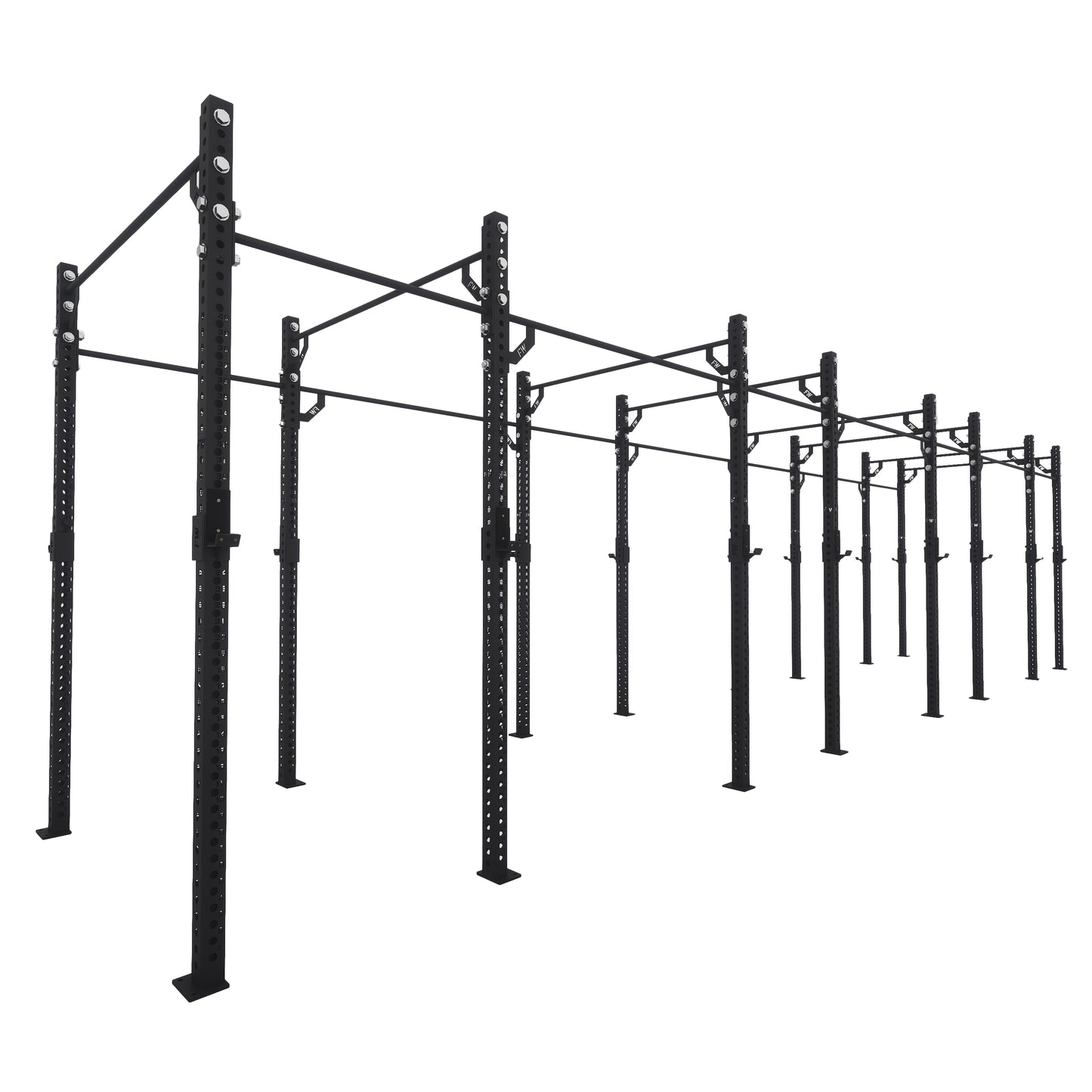 Pro Free Standing Gym Rig 8 Bay Black