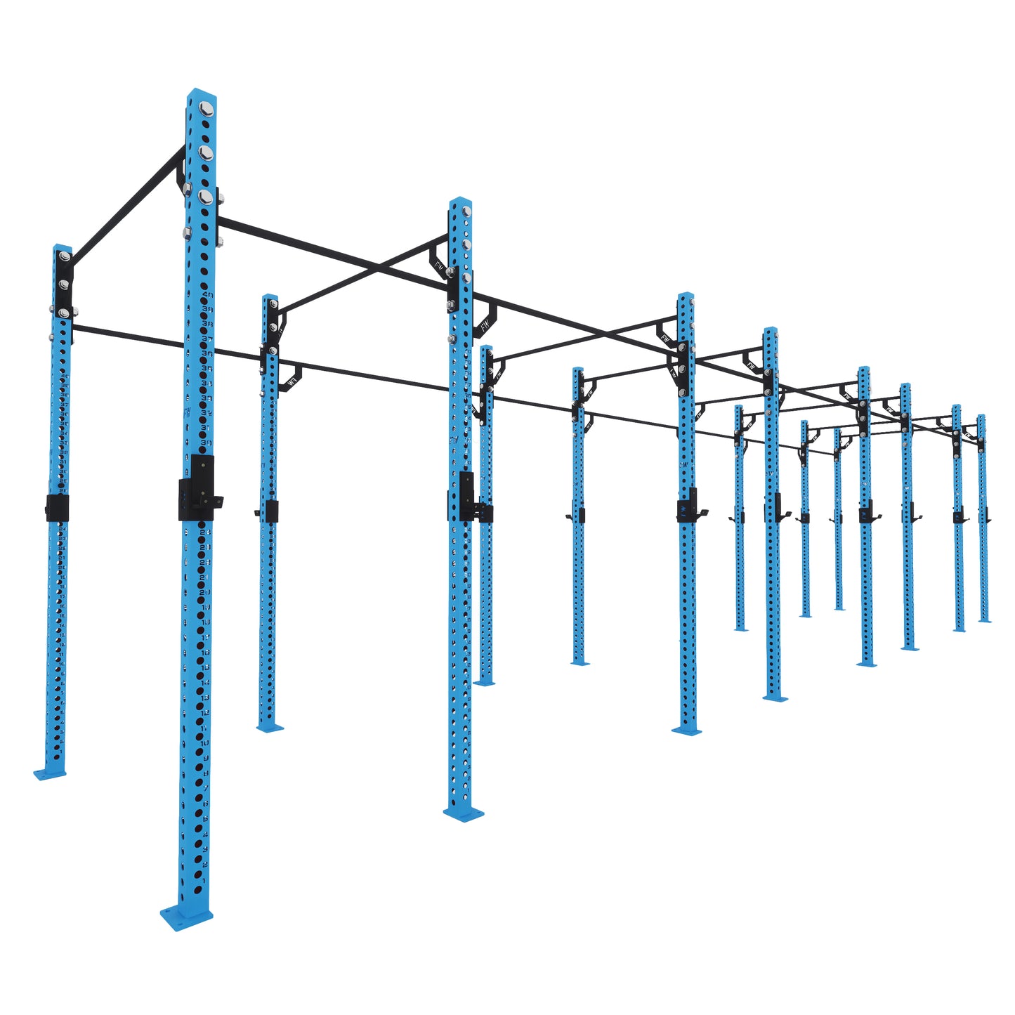 Pro Free Standing Gym Rig 8 Bay Blue