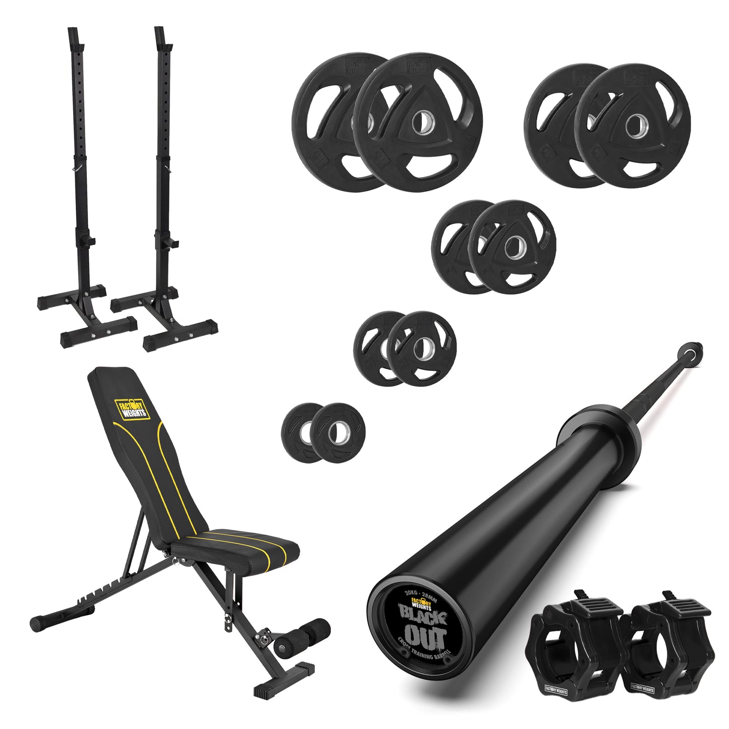Complete Home Gym Rubber Weight Set