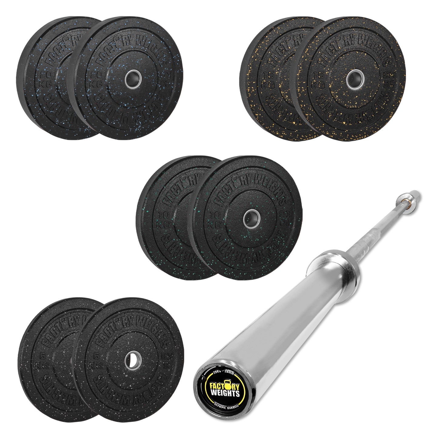100kg Crumb Bumper Plate Set