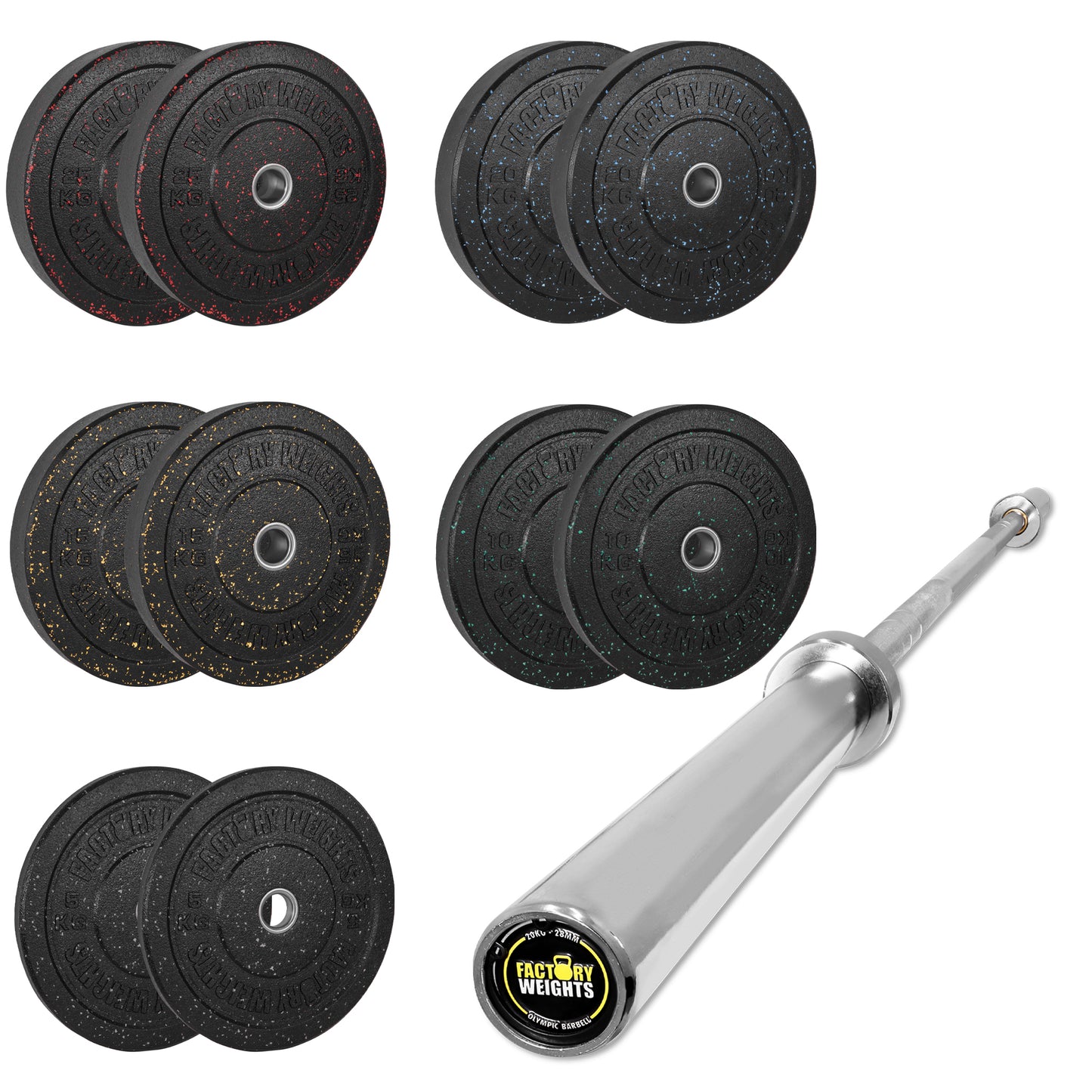 150kg Crumb Bumper Plate Set
