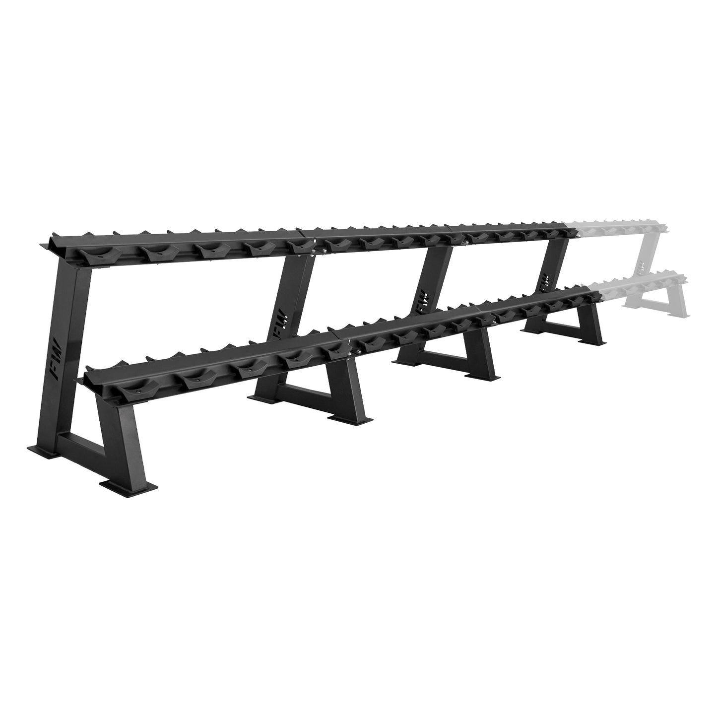 2-Tier Commercial Dumbbell Rack 15 Pair Rack