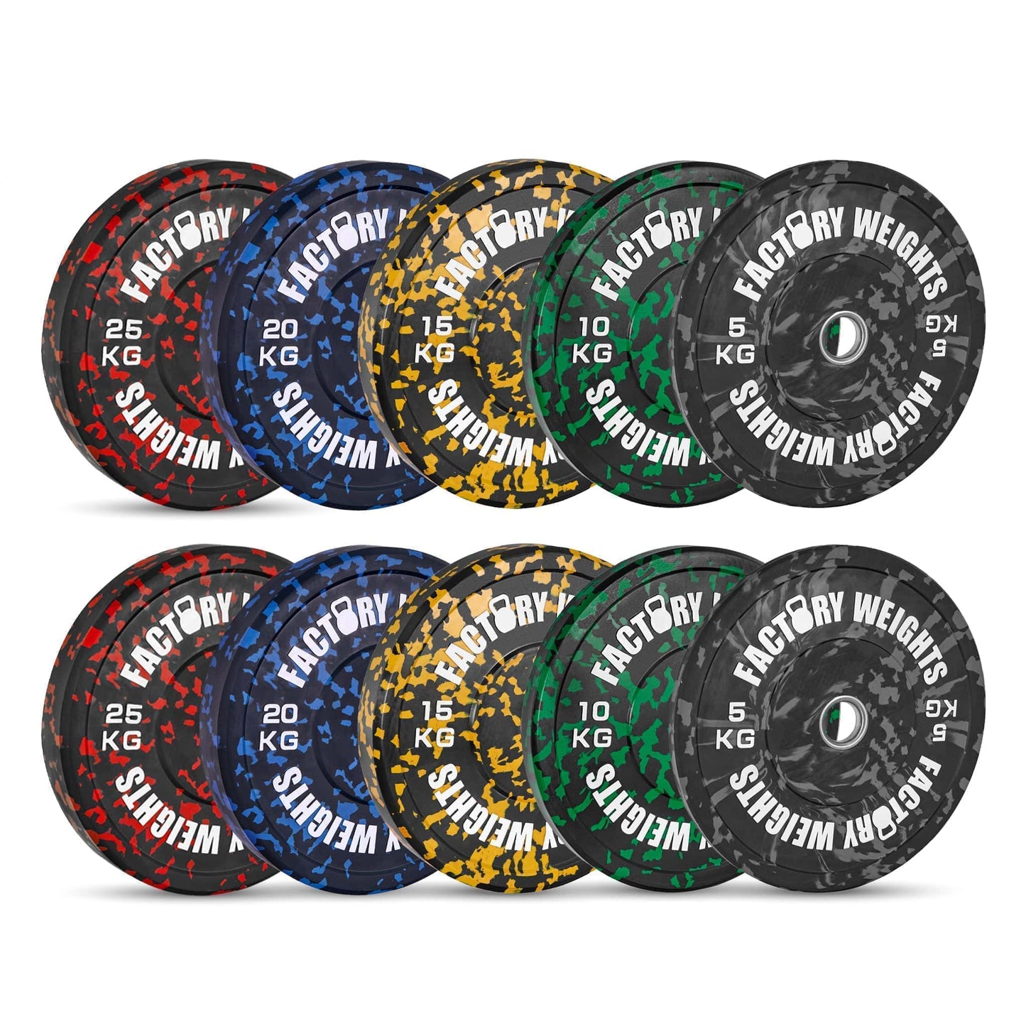 Fleck Bumper Plates (Pair) Full Set (150KG)