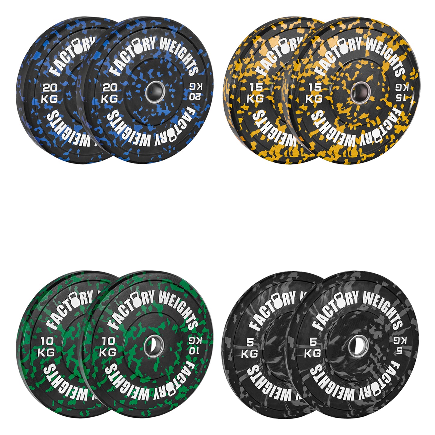 100kg Fleck Bumper Plate Set