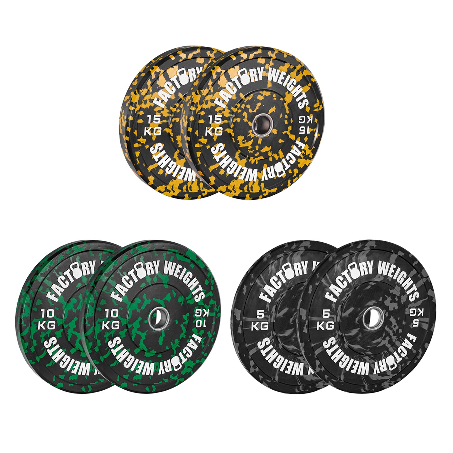 60kg Fleck Bumper Plate Set