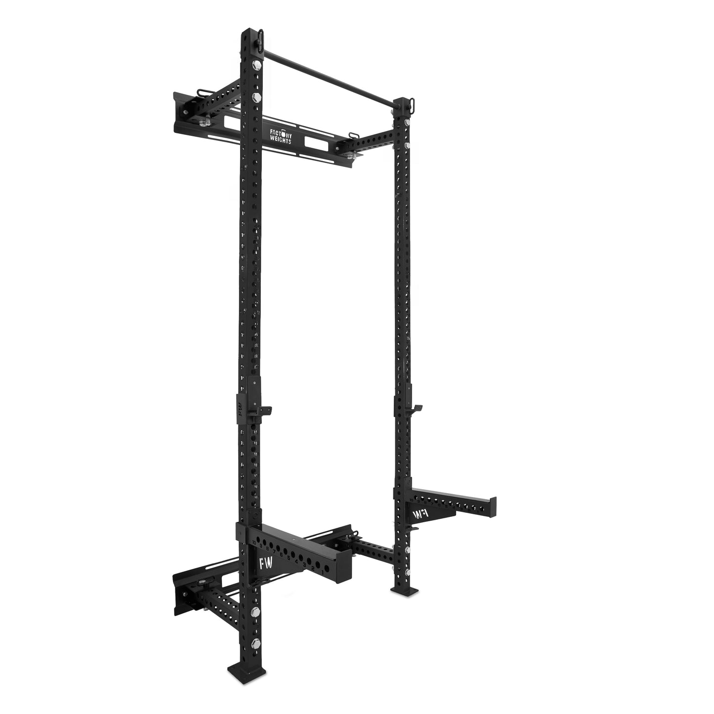 Tall Folding Wall Rack Black Spotter Arms