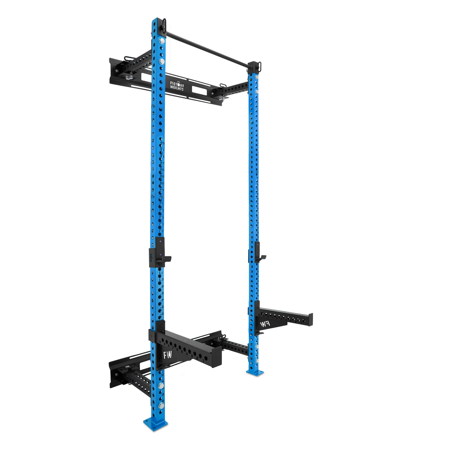 Tall Folding Wall Rack Blue Spotter Arms