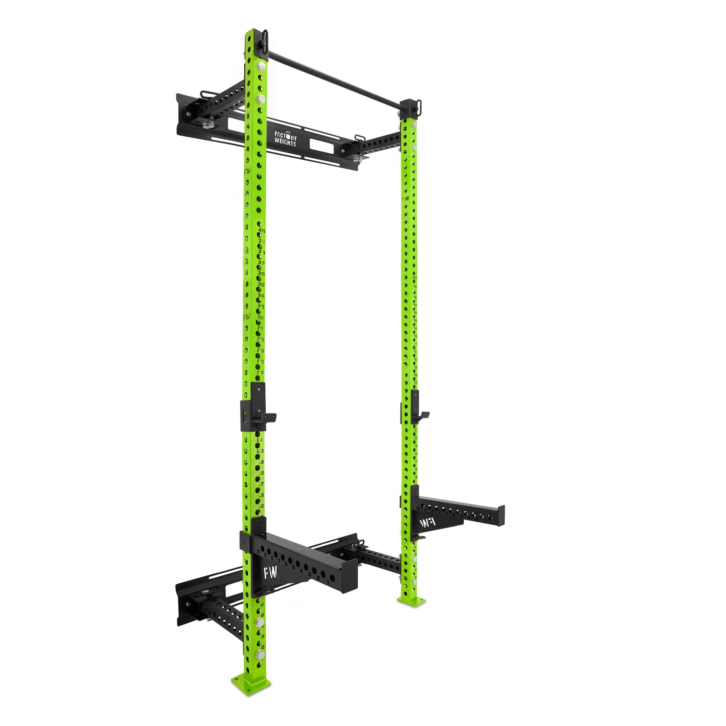Tall Folding Wall Rack Green Spotter Arms