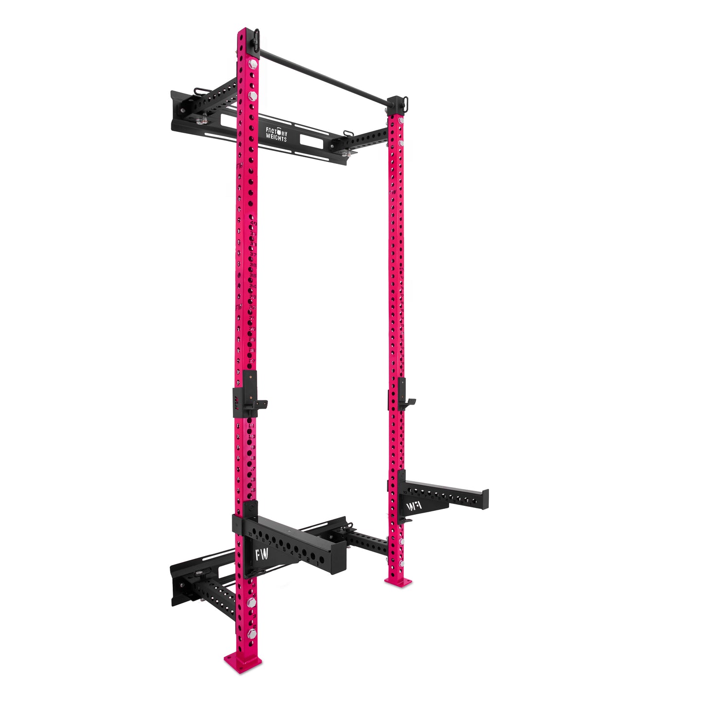 Tall Folding Wall Rack Pink Spotter Arms