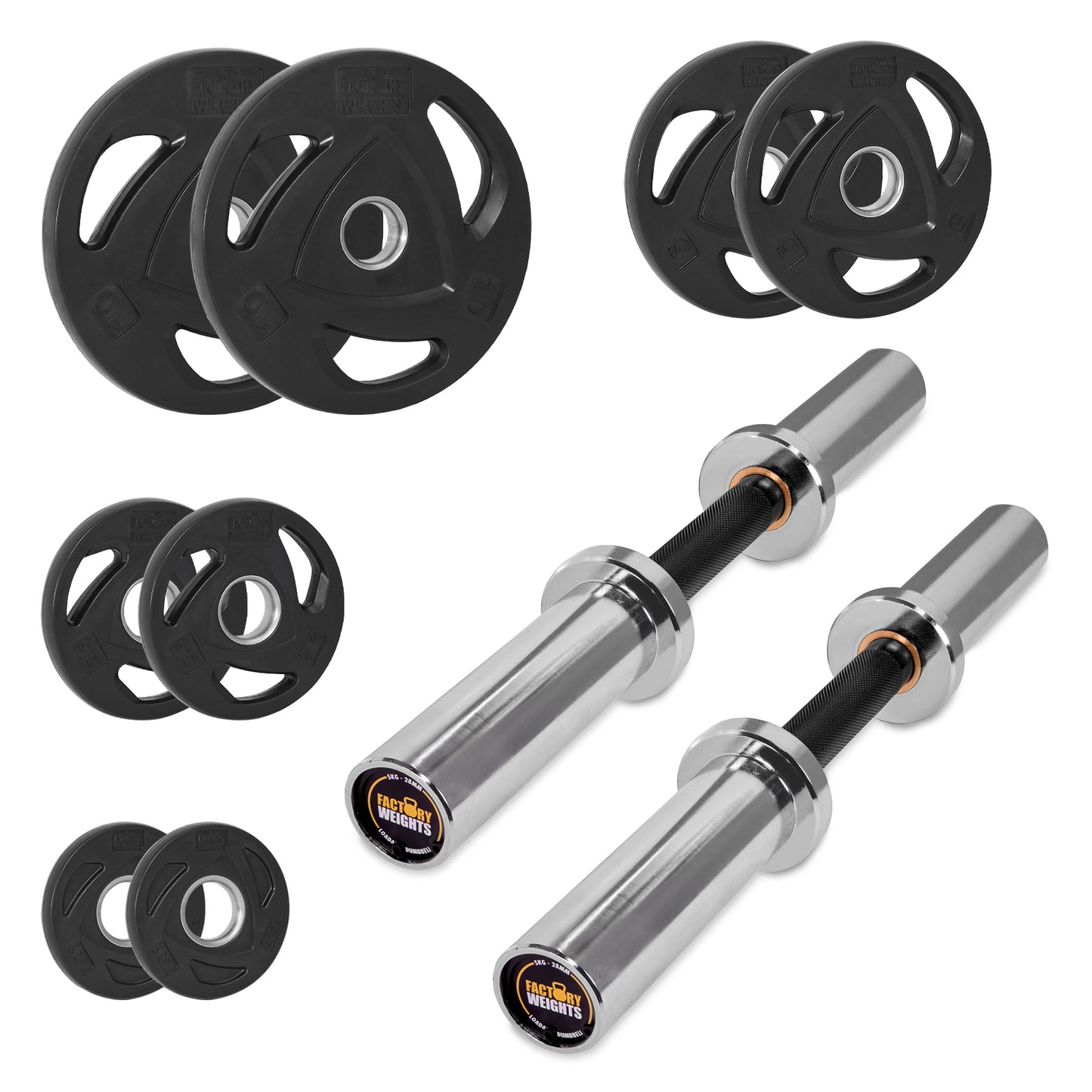 Loadable Dumbbells 37.5kg Plate Set