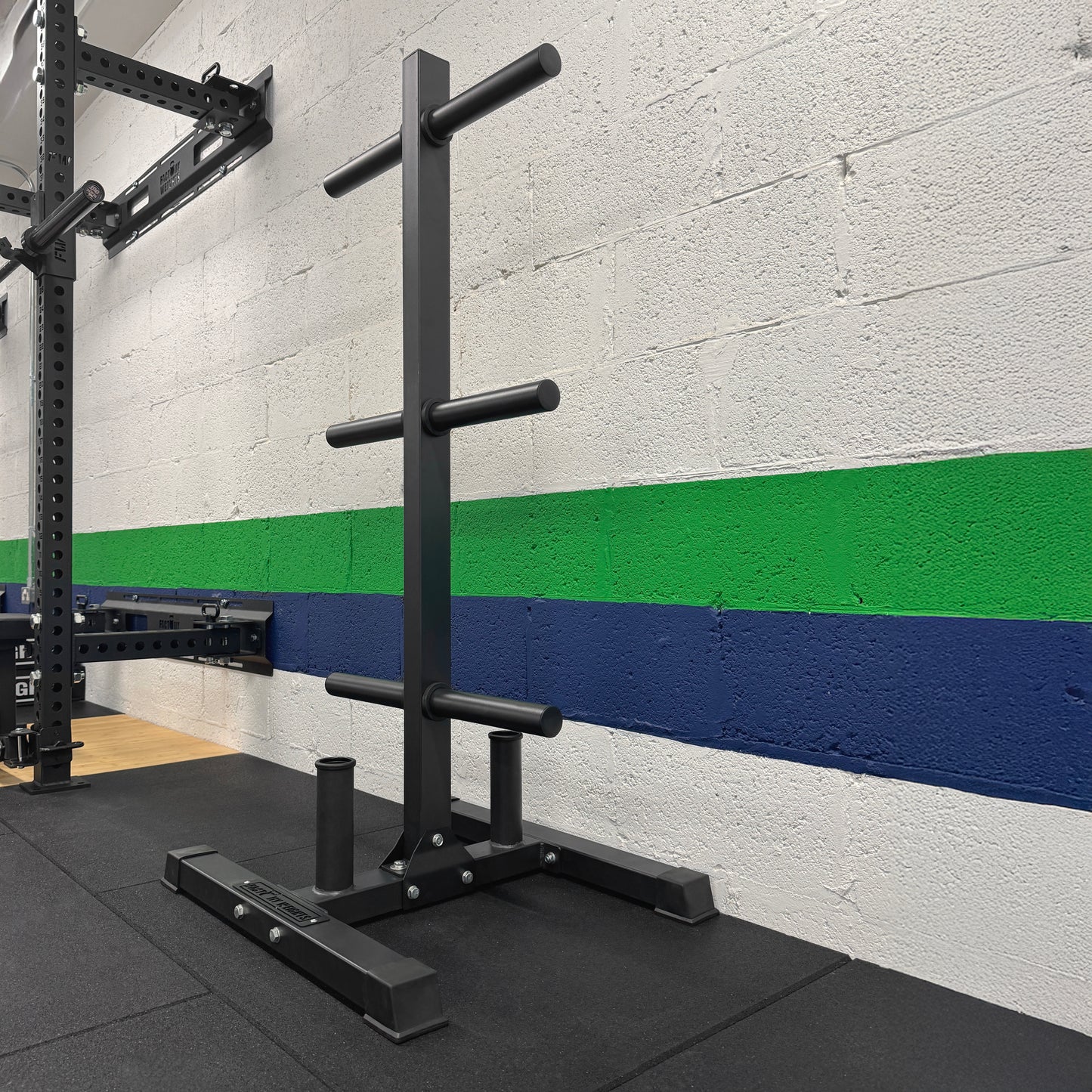 100kg Bumper Plate, Bar, Bench and Squat Rack Bundle