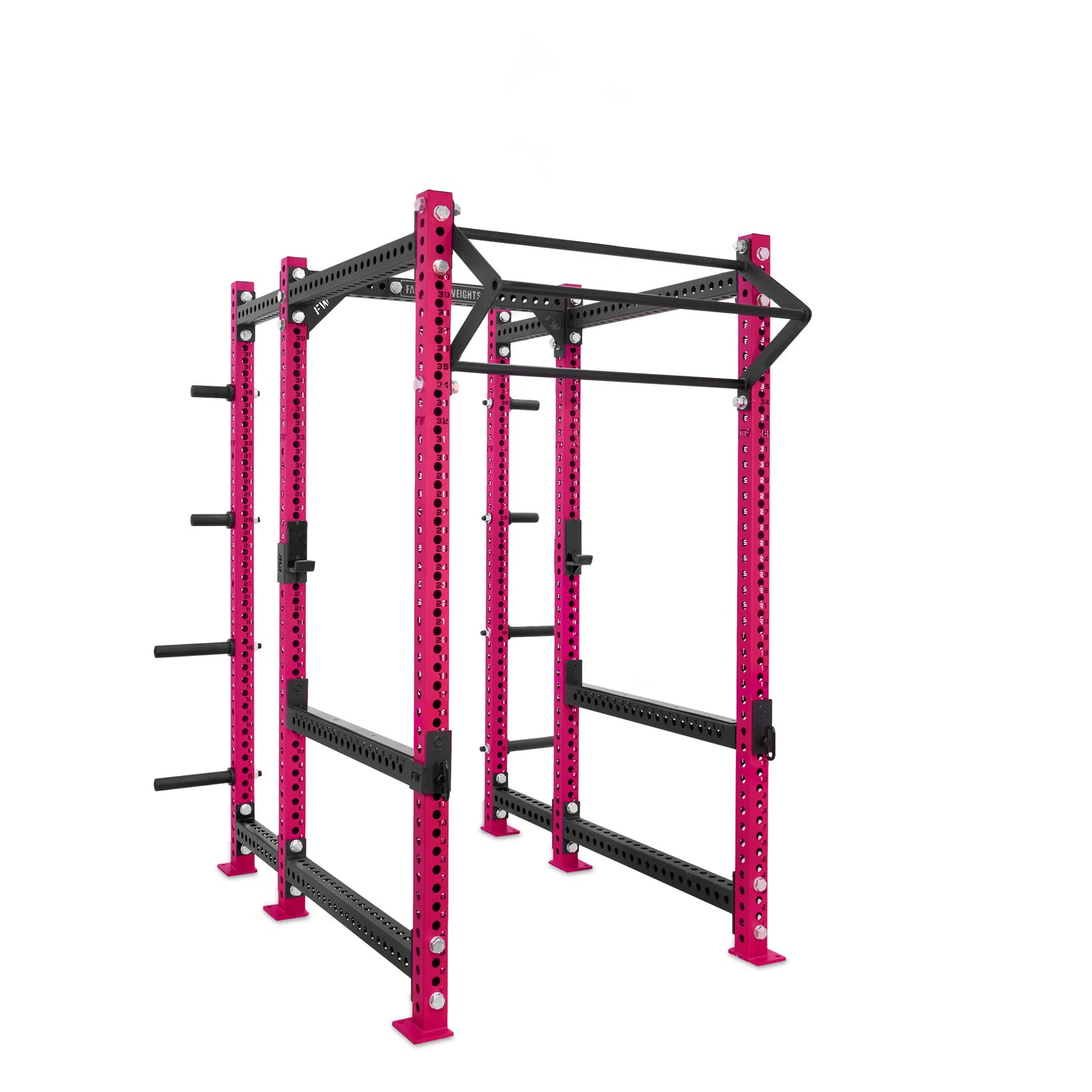 Regular Power Rack with Storage Pink Filthy North Bar Flip Down Safety Bars