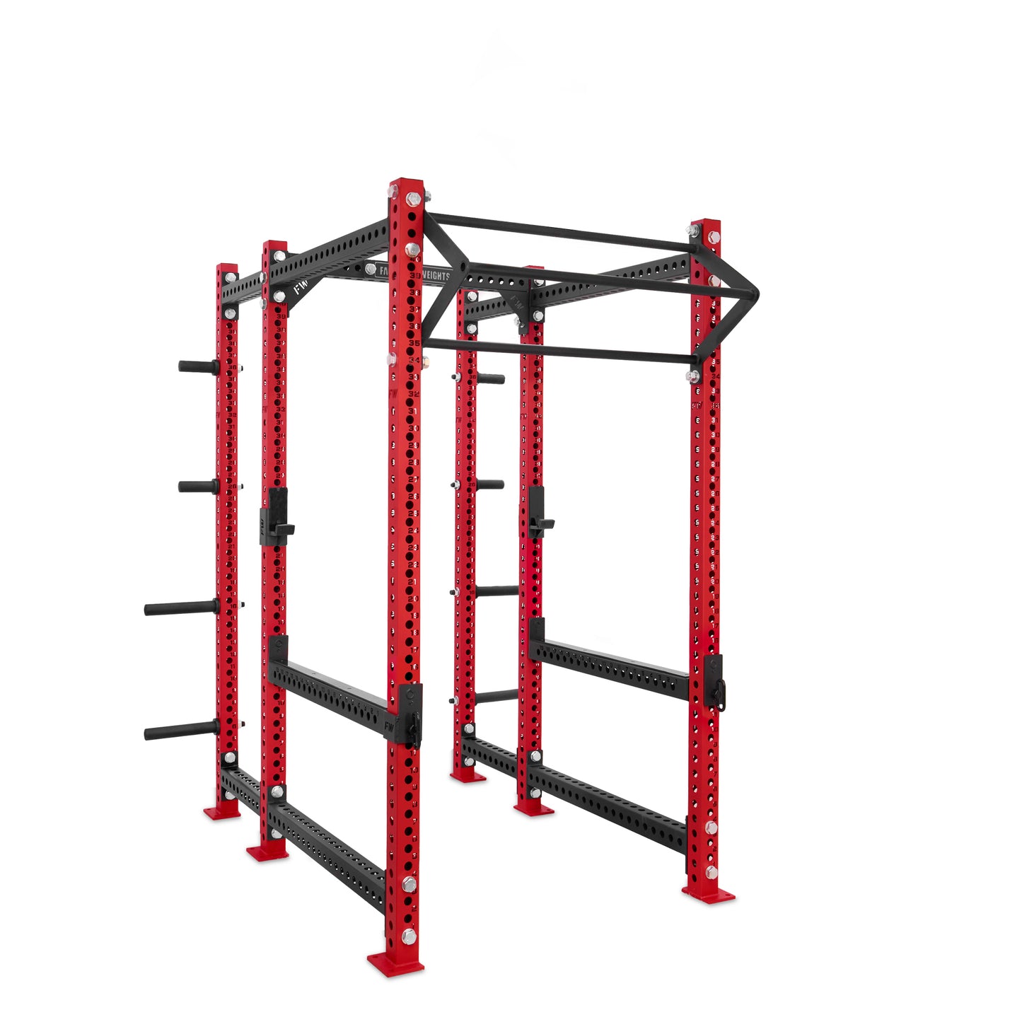 Regular Power Rack with Storage Red Filthy North Bar Flip Down Safety Bars