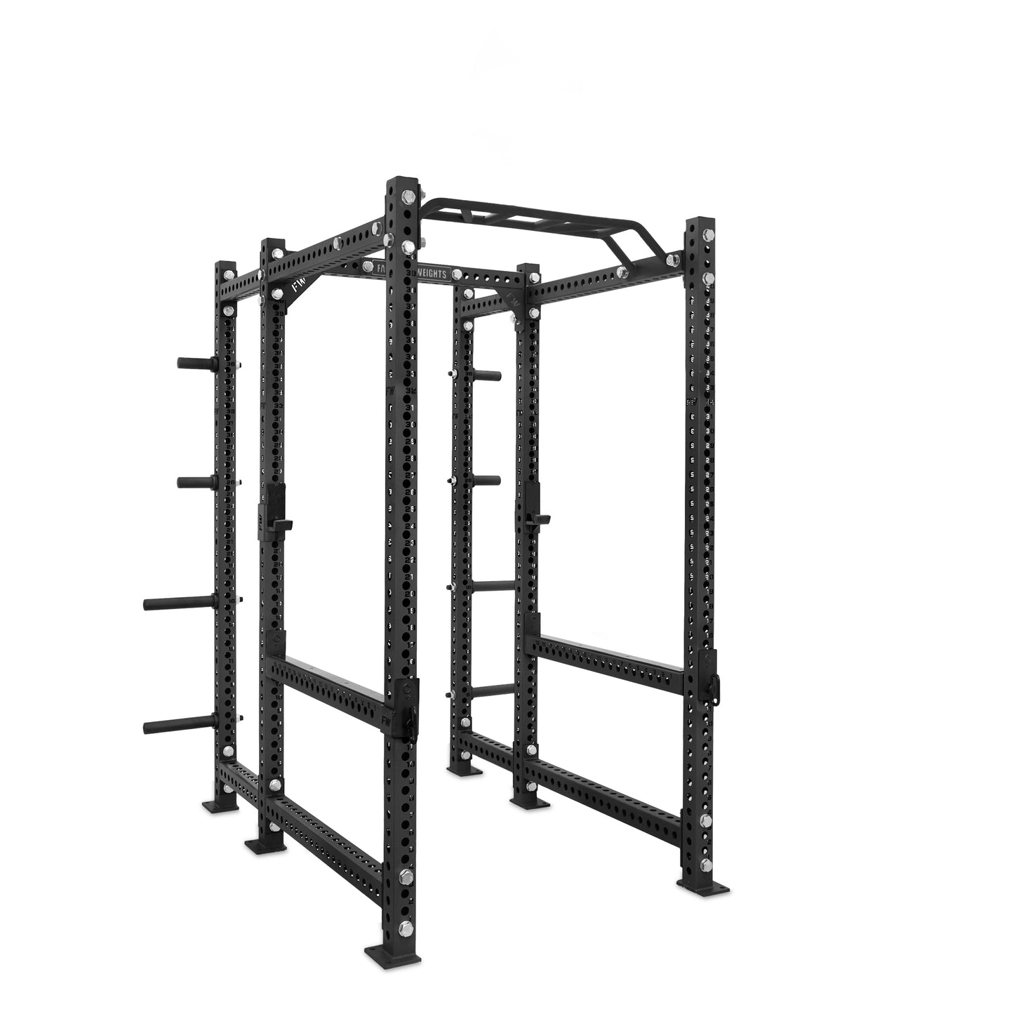 Regular Power Rack with Storage Black Monkey Bar Flip Down Safety Bars