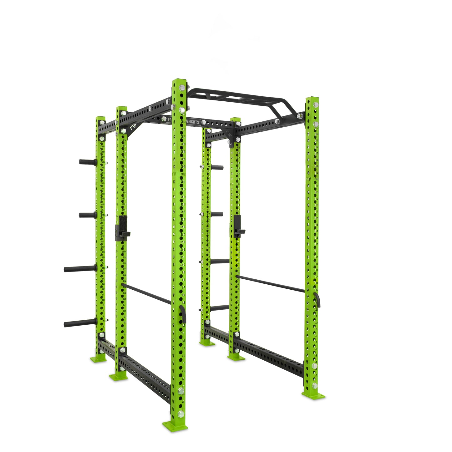 Regular Power Rack with Storage Green Monkey Bar Safety Bars
