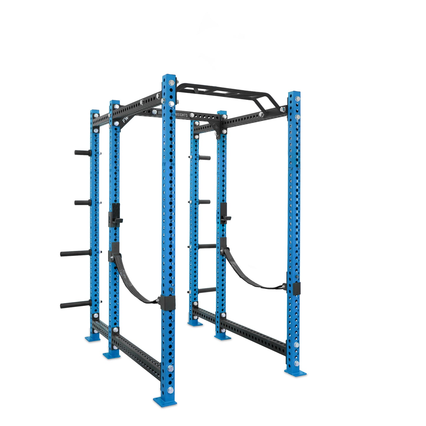 Regular Power Rack with Storage Blue Monkey Bar Webbed Catchers