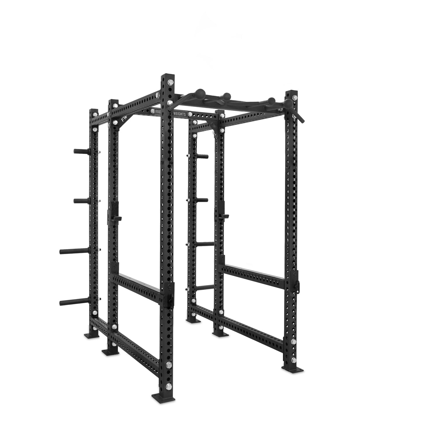 Regular Power Rack with Storage Black Omni Bar Flip Down Safety Bars