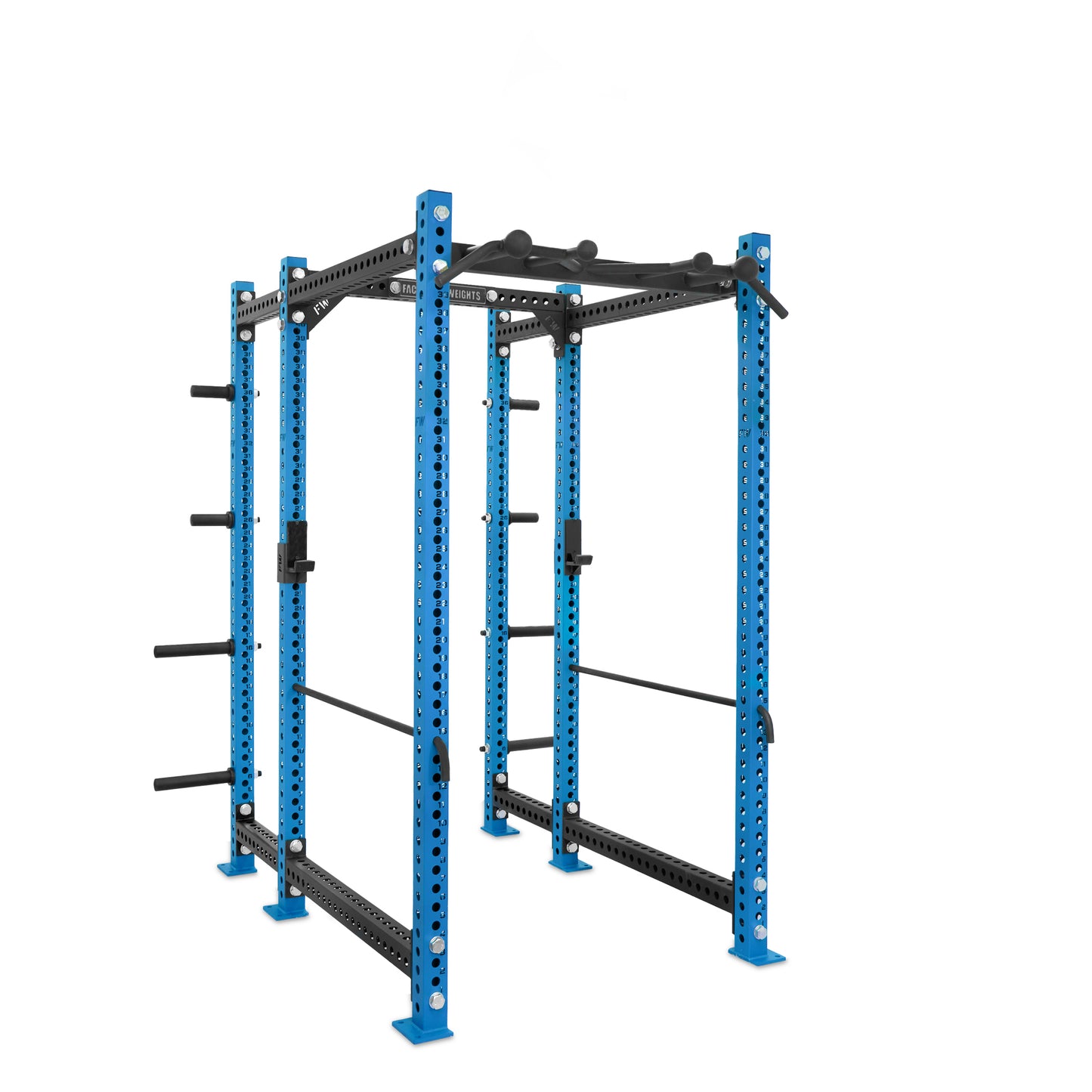 Regular Power Rack with Storage Blue Omni Bar Safety Bars
