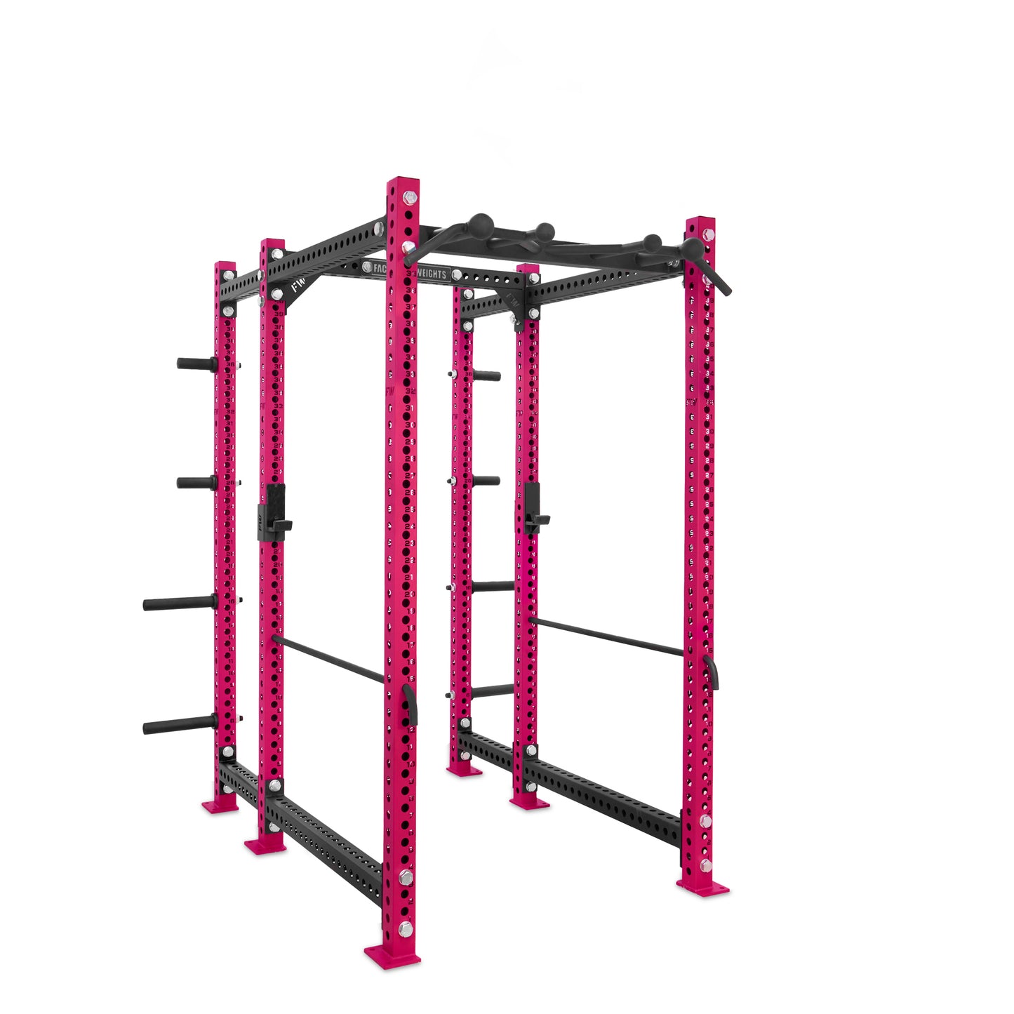 Regular Power Rack with Storage Pink Omni Bar Safety Bars