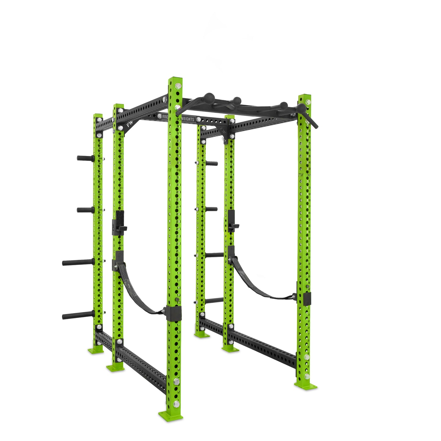 Regular Power Rack with Storage Green Omni Bar Webbed Catchers