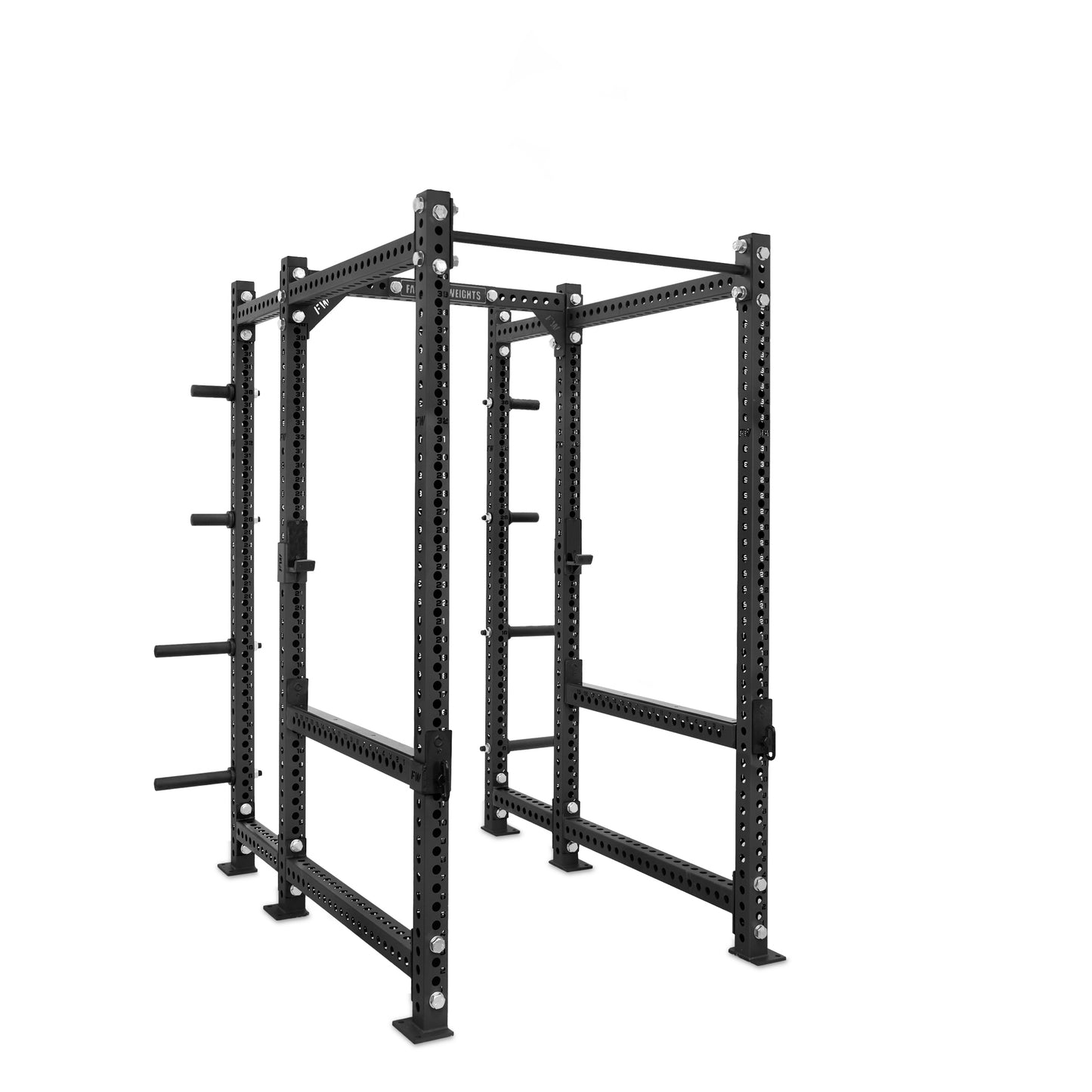 Regular Power Rack with Storage Black Standard Bar Flip Down Safety Bars