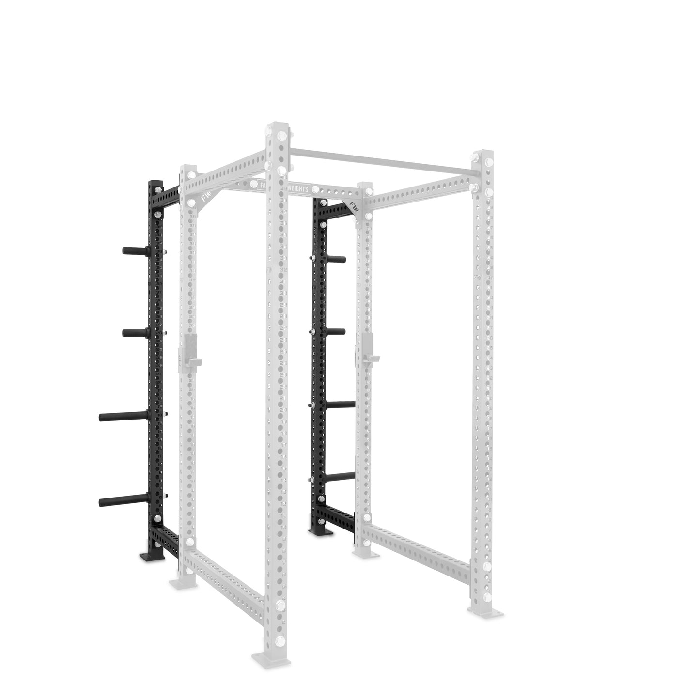 Power Rack Plate Storage Black 195cm