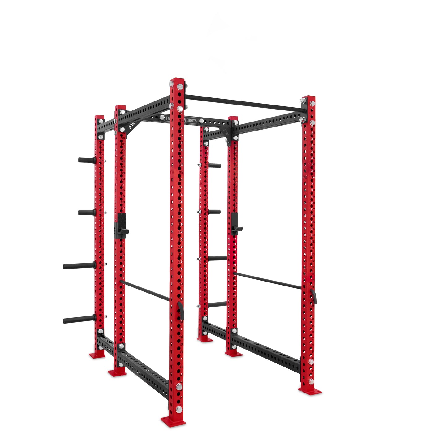 Regular Power Rack with Storage Red Standard Bar Safety Bars
