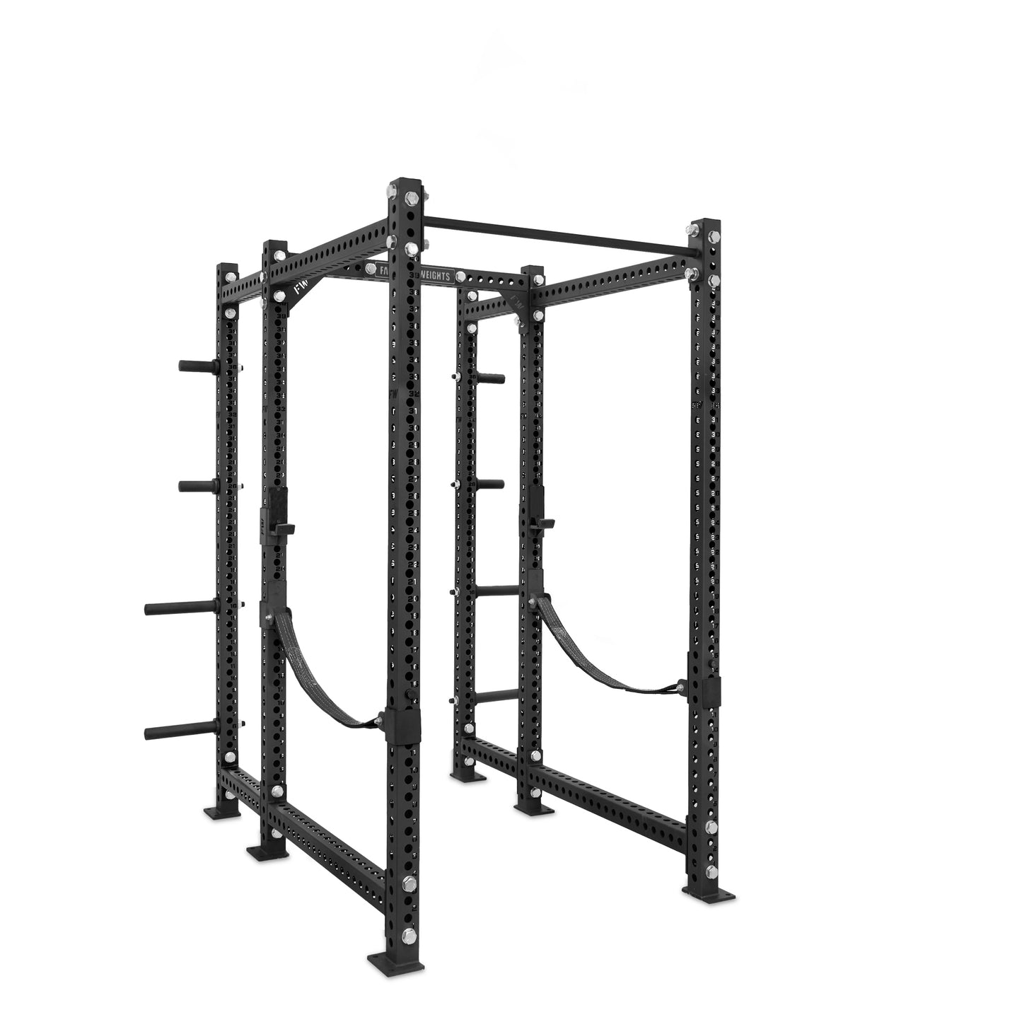 Regular Power Rack with Storage Black Standard Bar Webbed Catchers