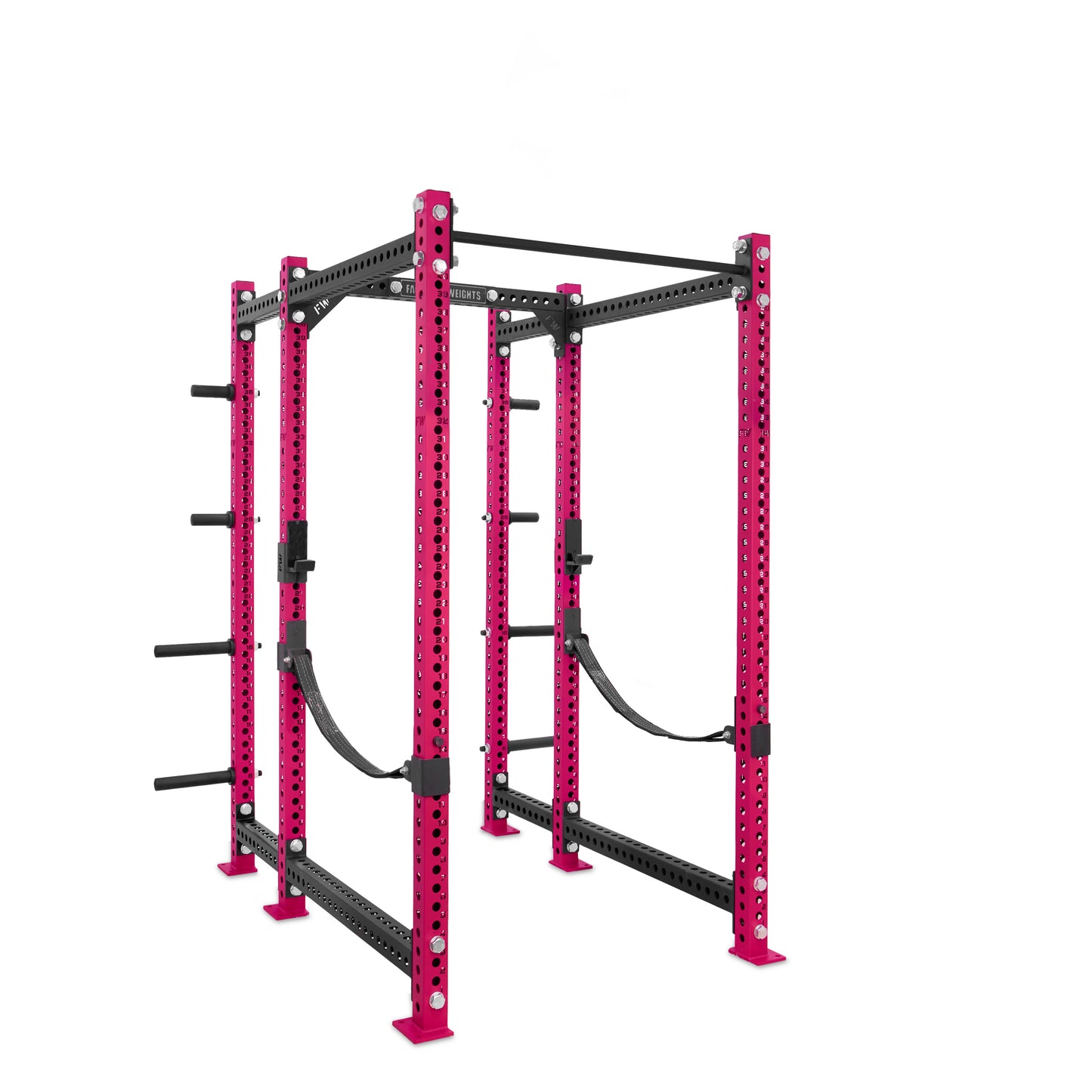 Regular Power Rack with Storage Pink Standard Bar Webbed Catchers