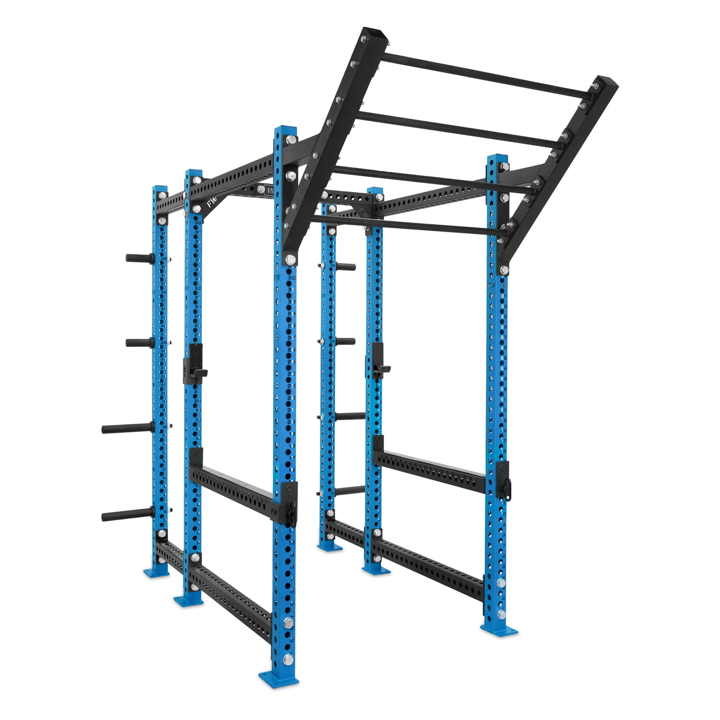 Regular Power Rack with Storage Blue Level Up Bar Flip Down Safety Bars