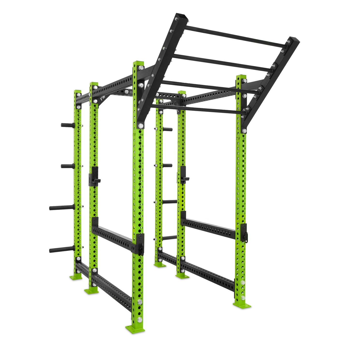 Regular Power Rack with Storage Green Level Up Bar Flip Down Safety Bars