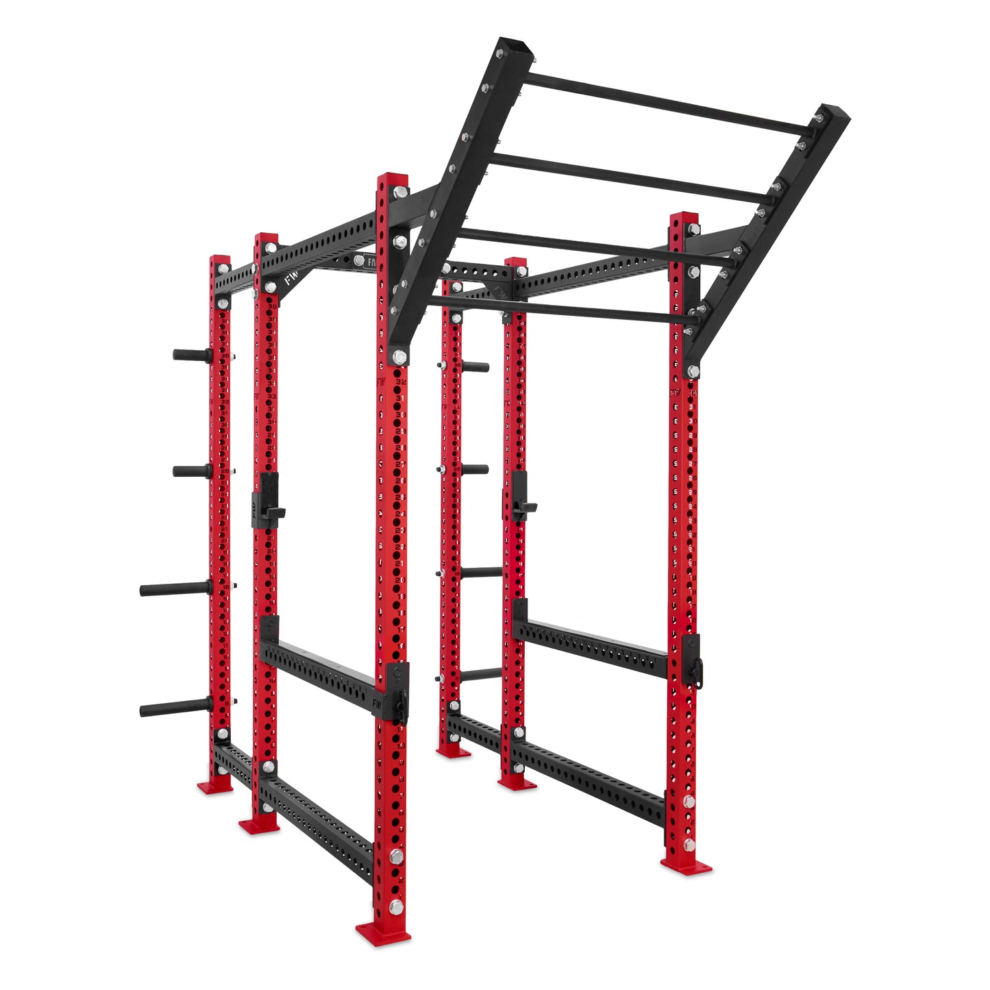 Regular Power Rack with Storage Red Level Up Bar Flip Down Safety Bars