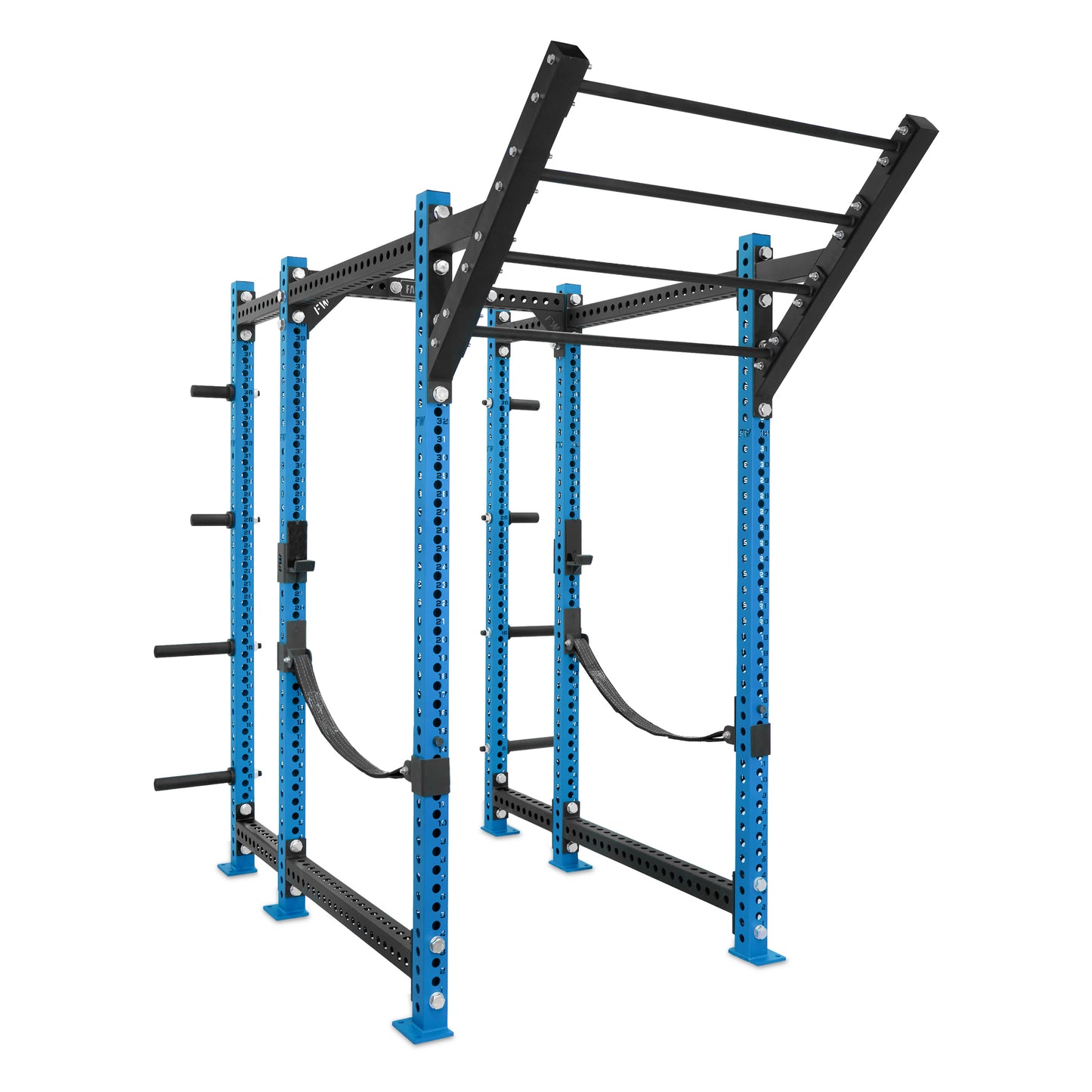 Regular Power Rack with Storage Blue Level Up Bar Webbed Catchers