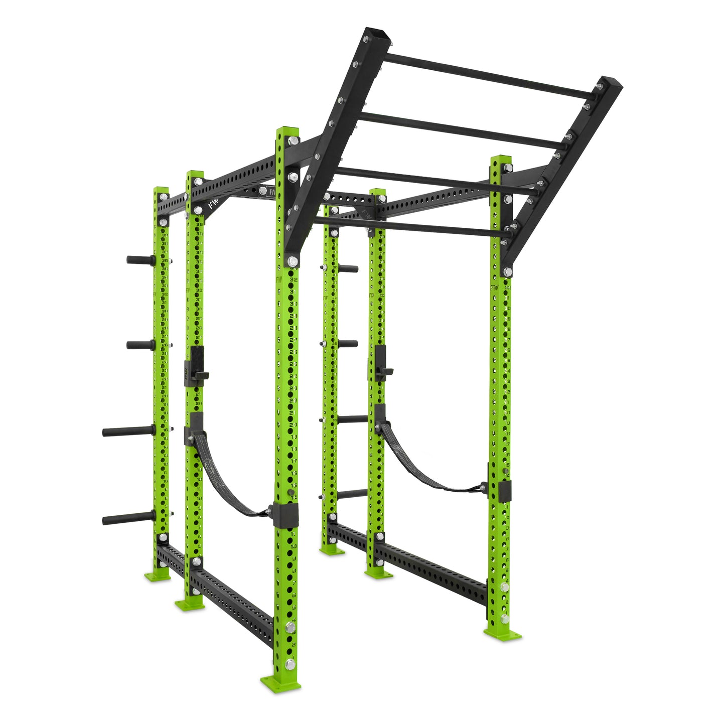Regular Power Rack with Storage Green Level Up Bar Webbed Catchers