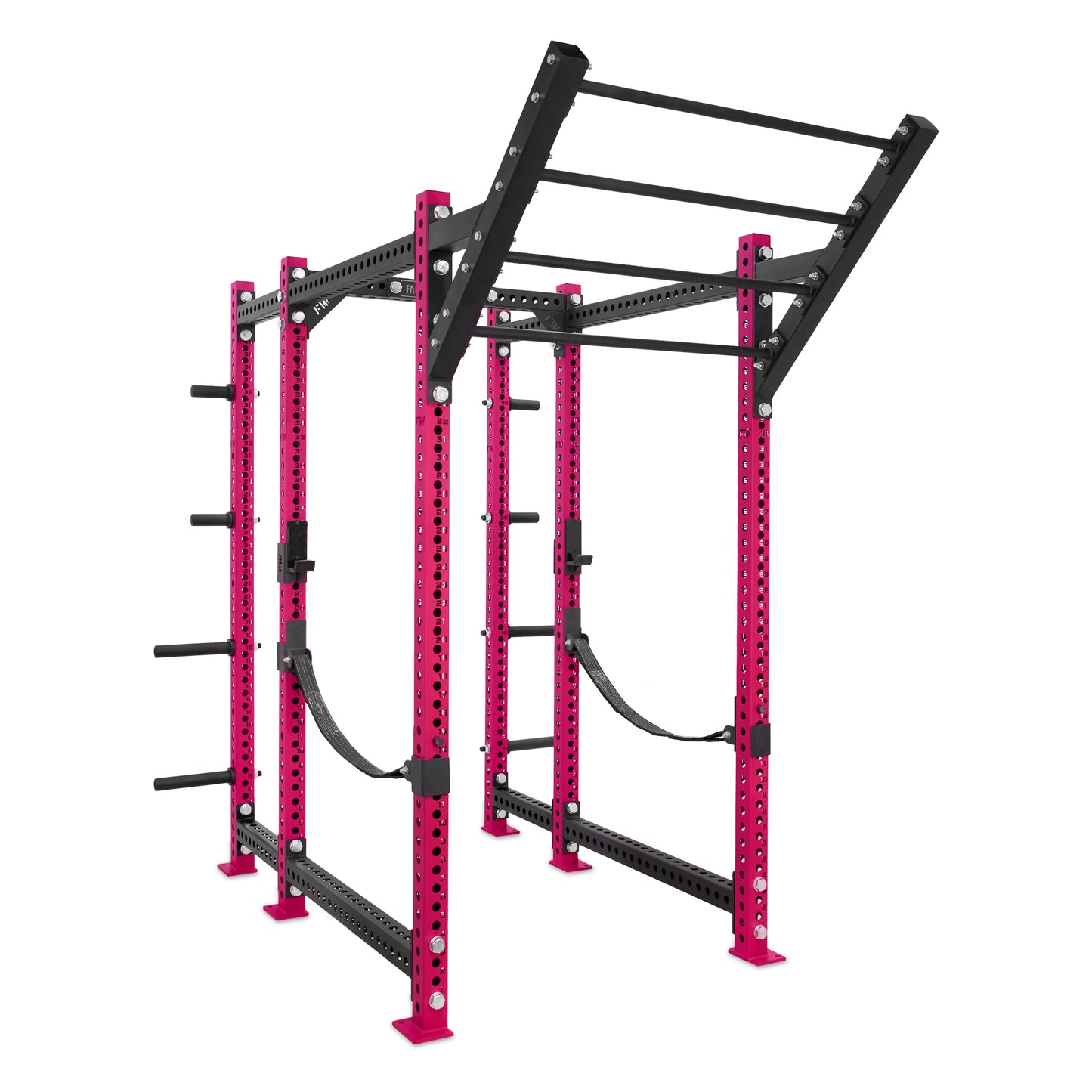 Regular Power Rack with Storage Pink Level Up Bar Webbed Catchers