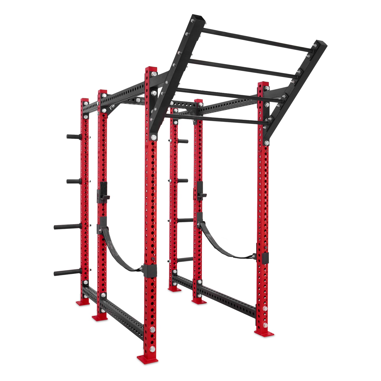 Regular Power Rack with Storage Red Level Up Bar Webbed Catchers
