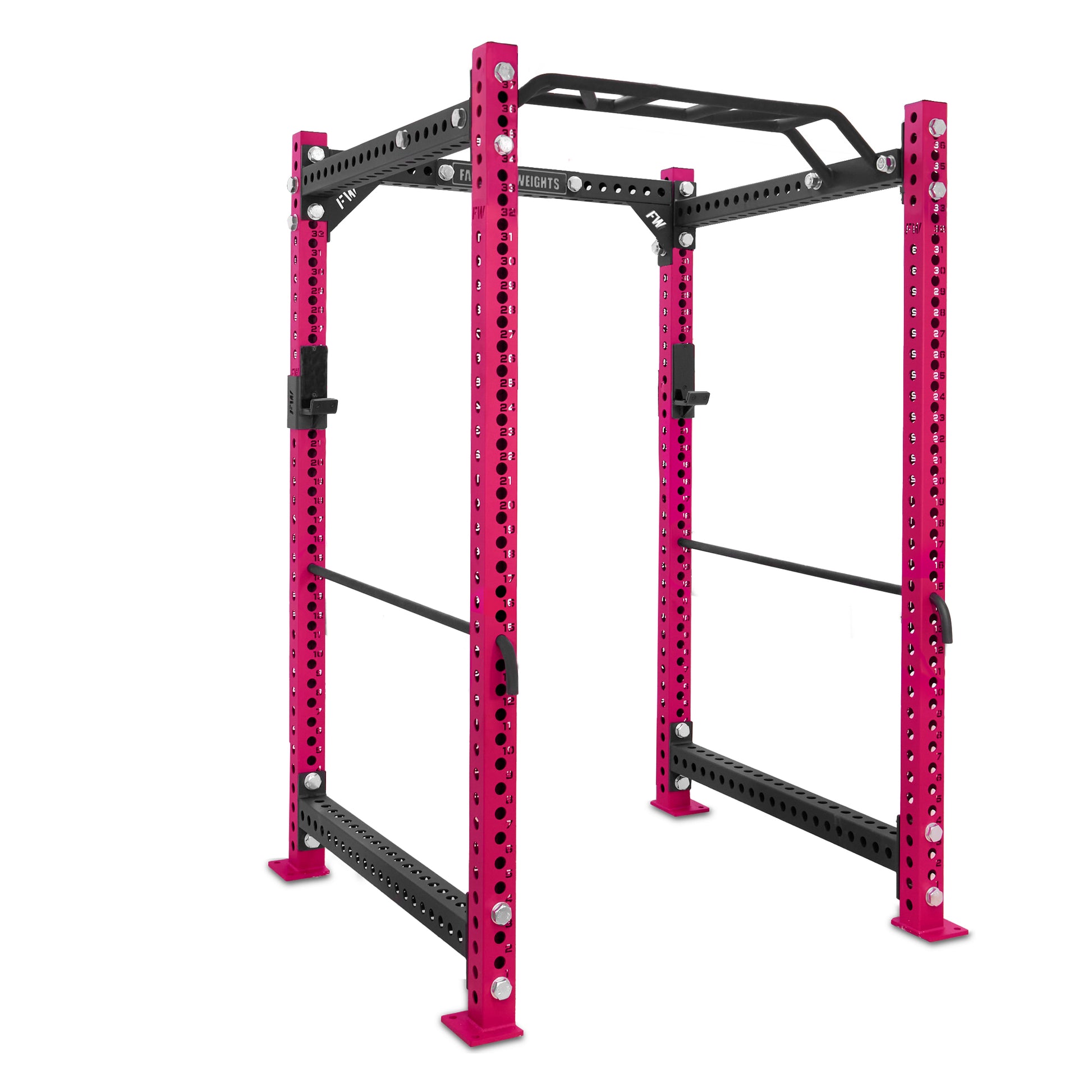 Short Power Rack Pink Monkey Bar Safety Bars