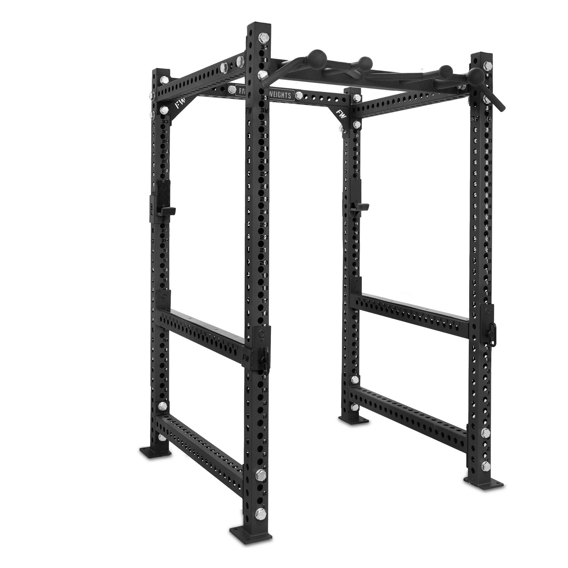 Short Power Rack Black Omni Bar Flip Down Safety Bars