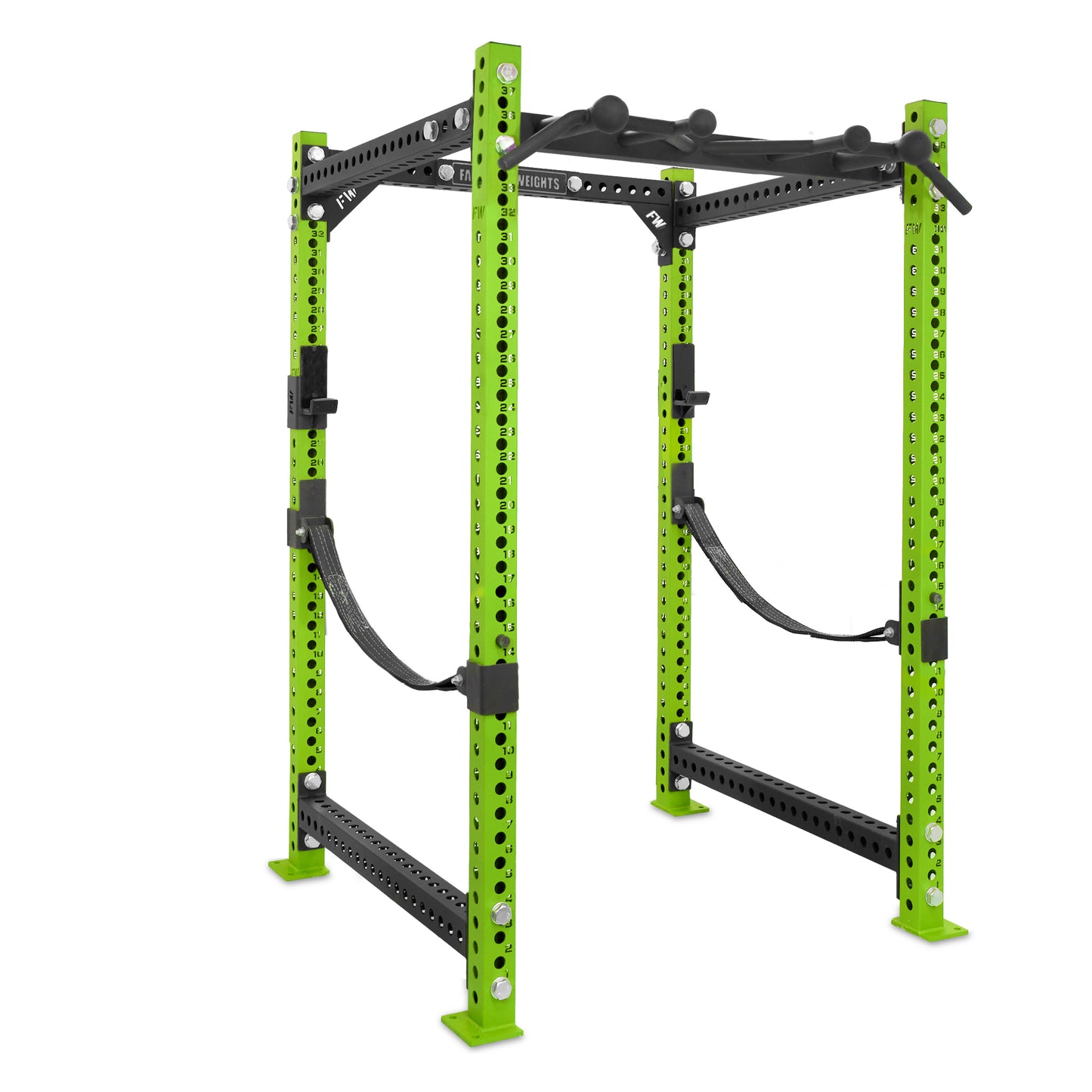 Short Power Rack Green Omni Bar Webbed Catchers