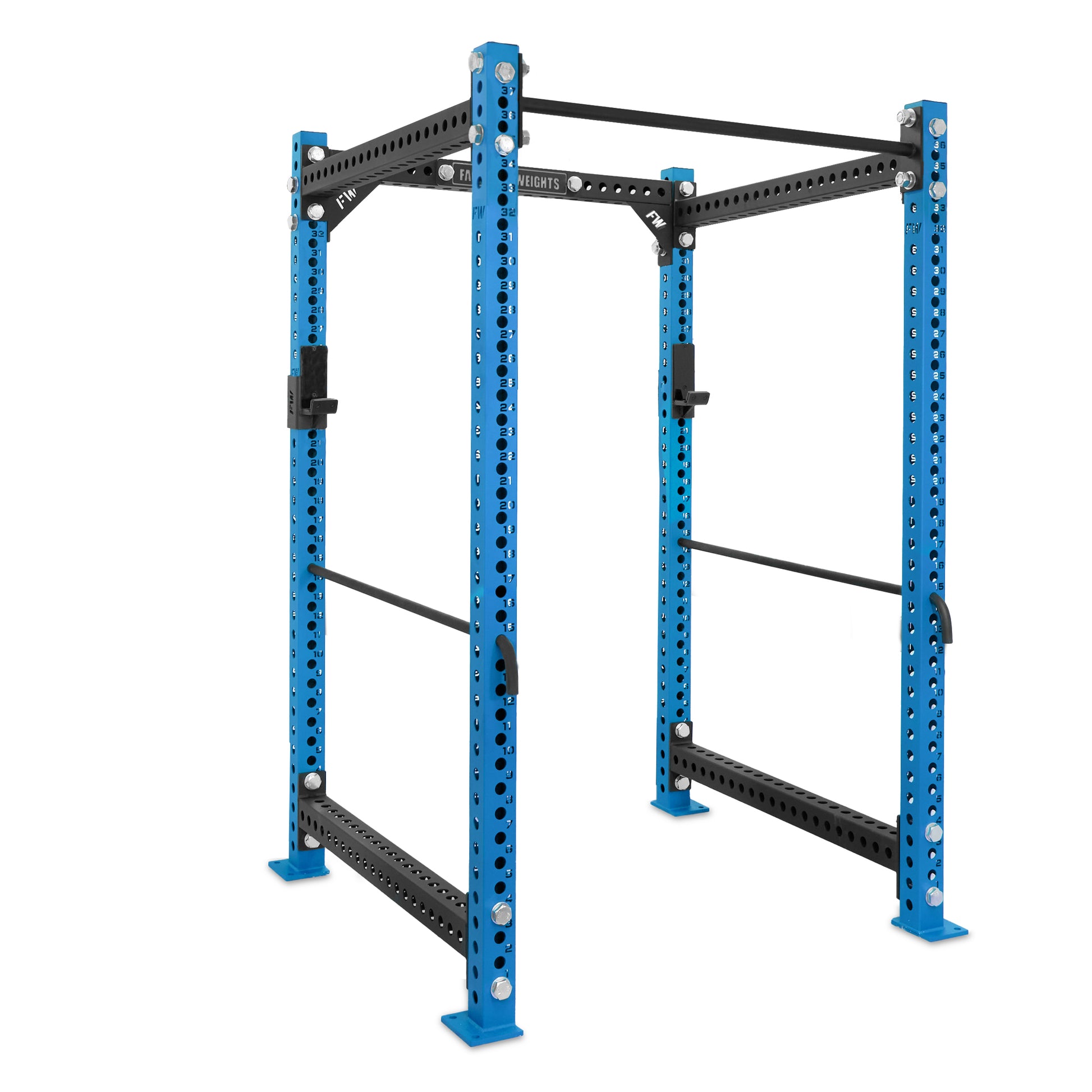 Short Power Rack Blue Standard bar Safety Bars
