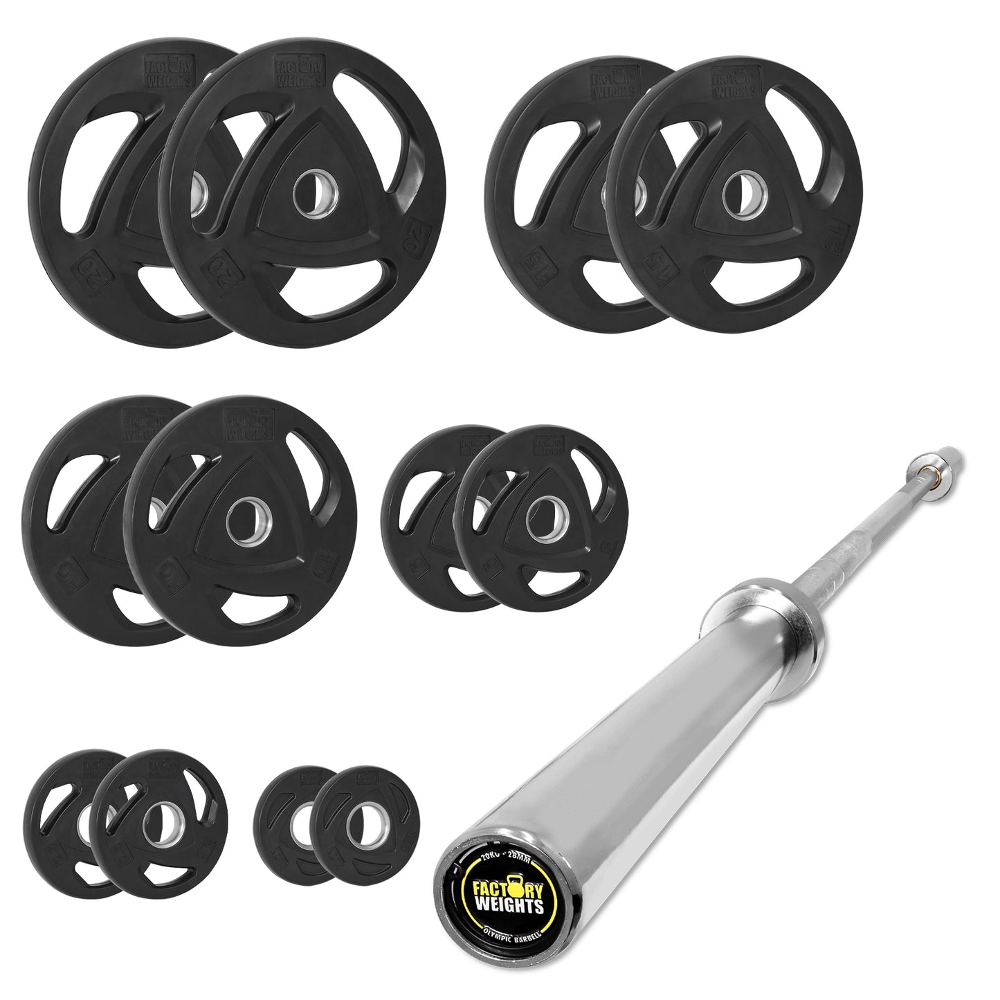 107.5kg Rubber Plate Set