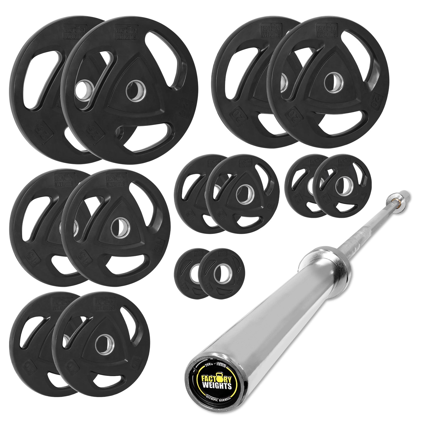 157.5kg Rubber Plate Set