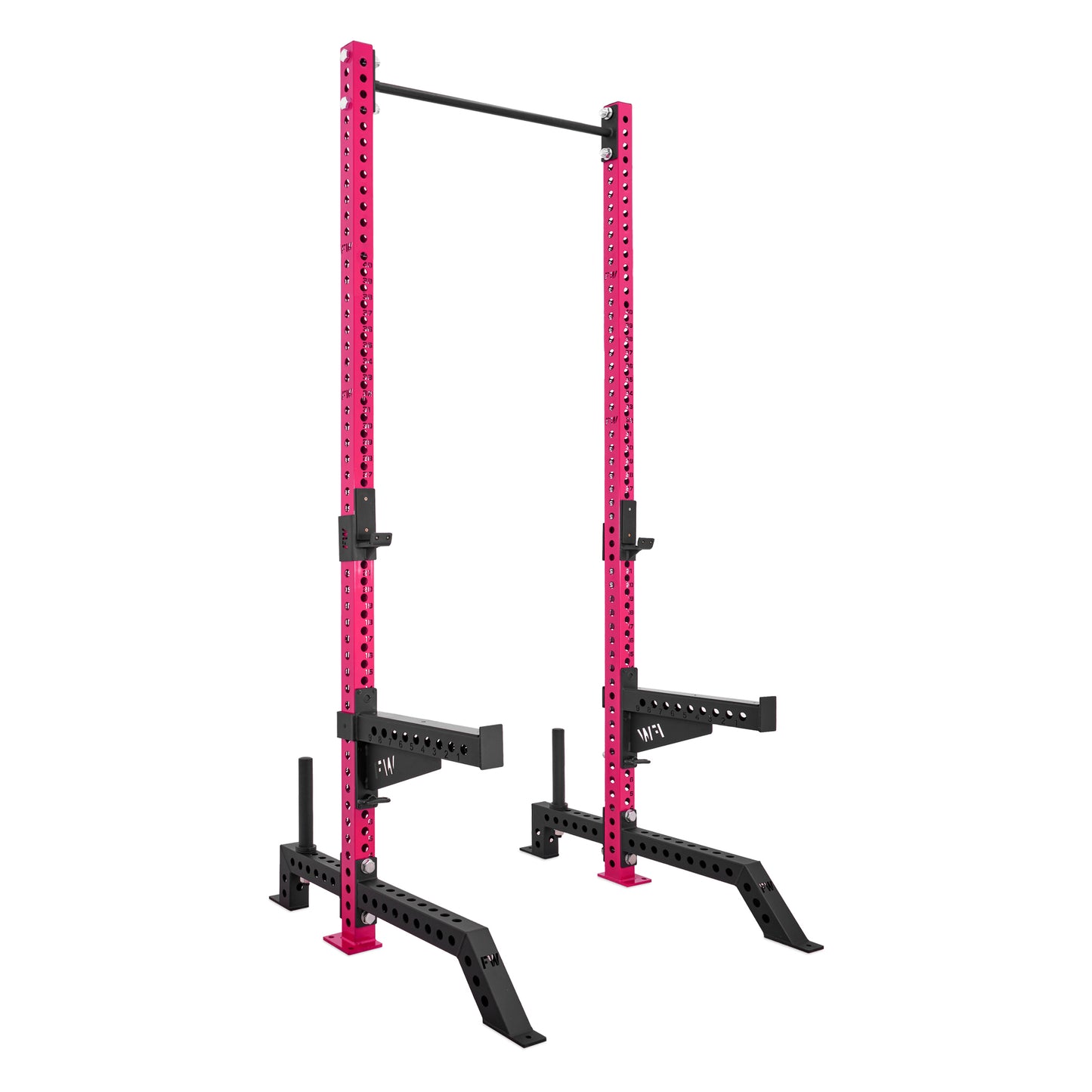 Tall Squat Rack Pink Spotter Arms Storage Pins