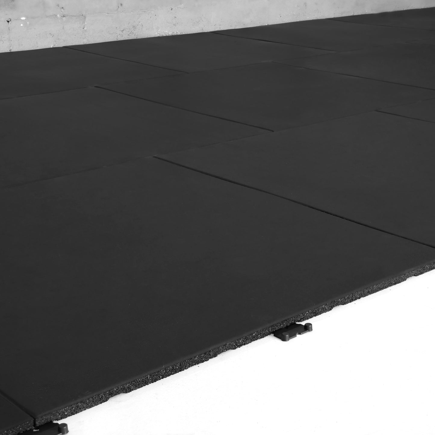 1m x 1m 40mm Black Immortal Gym Flooring Tiles