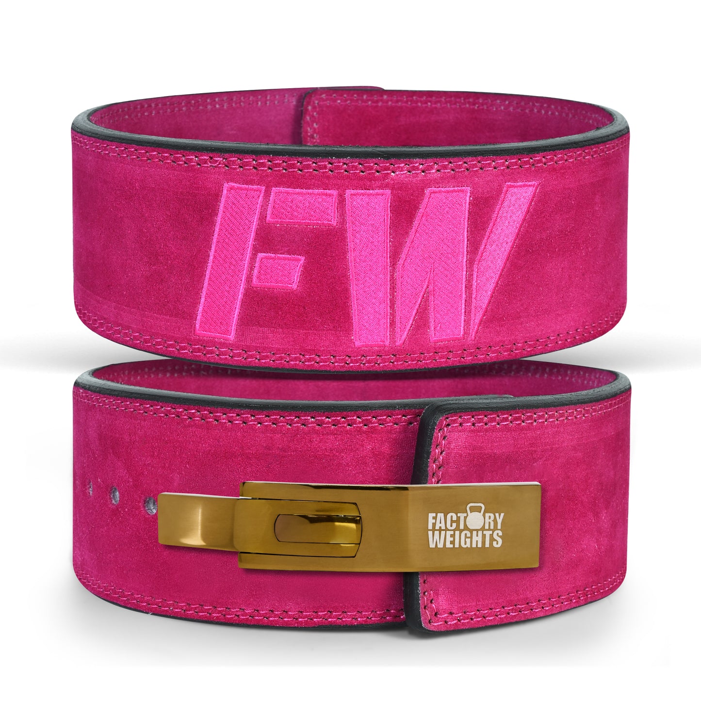 FW Lever Power-Lifting Belt - Pink Small Gold (additional £10)